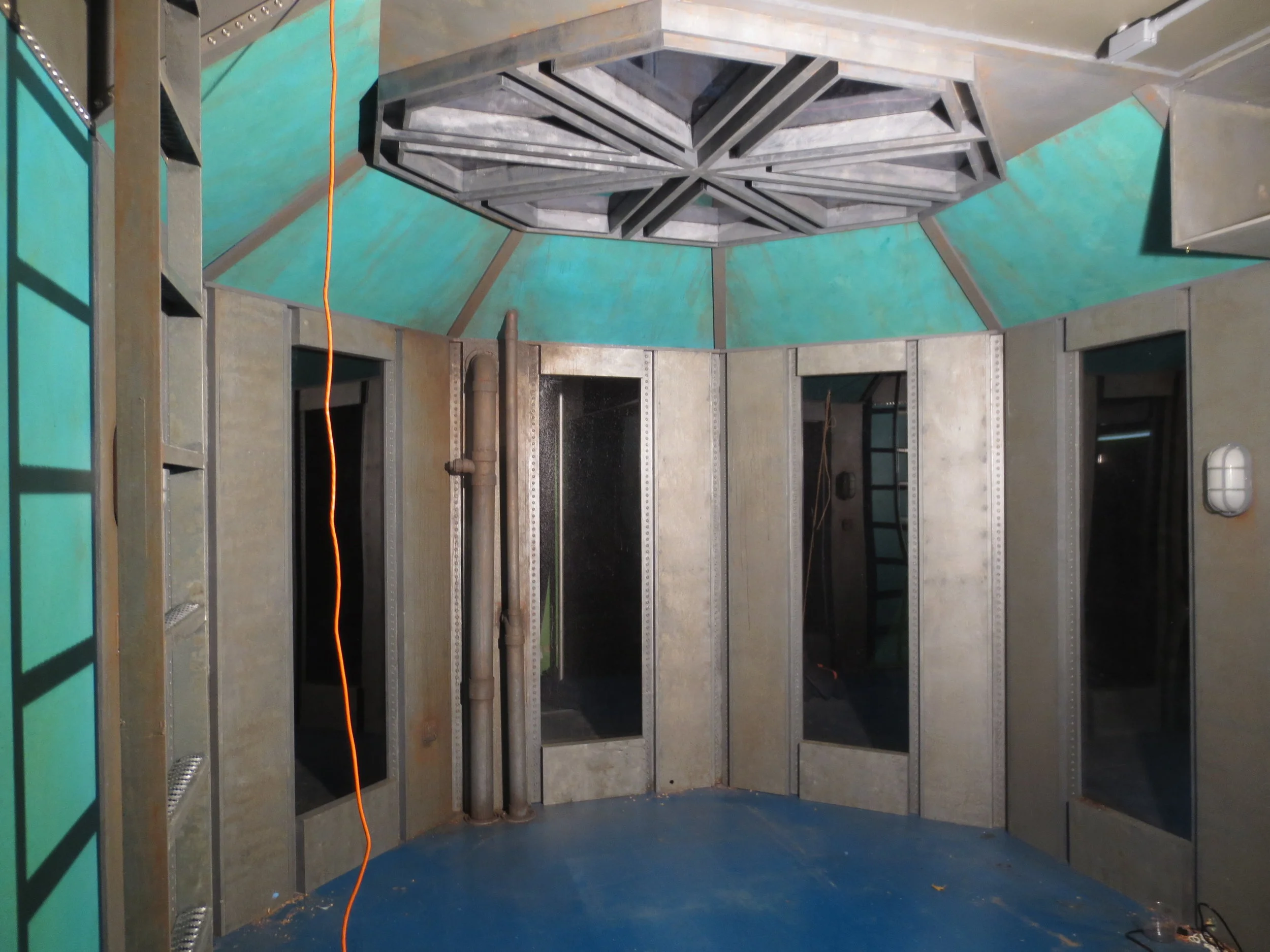  RANDOM ACTS OF FLYNESS, HBO: PAINTED, AGED ENTIRE STAGE SET BUILD (FAUX RUSTY STEEL)  