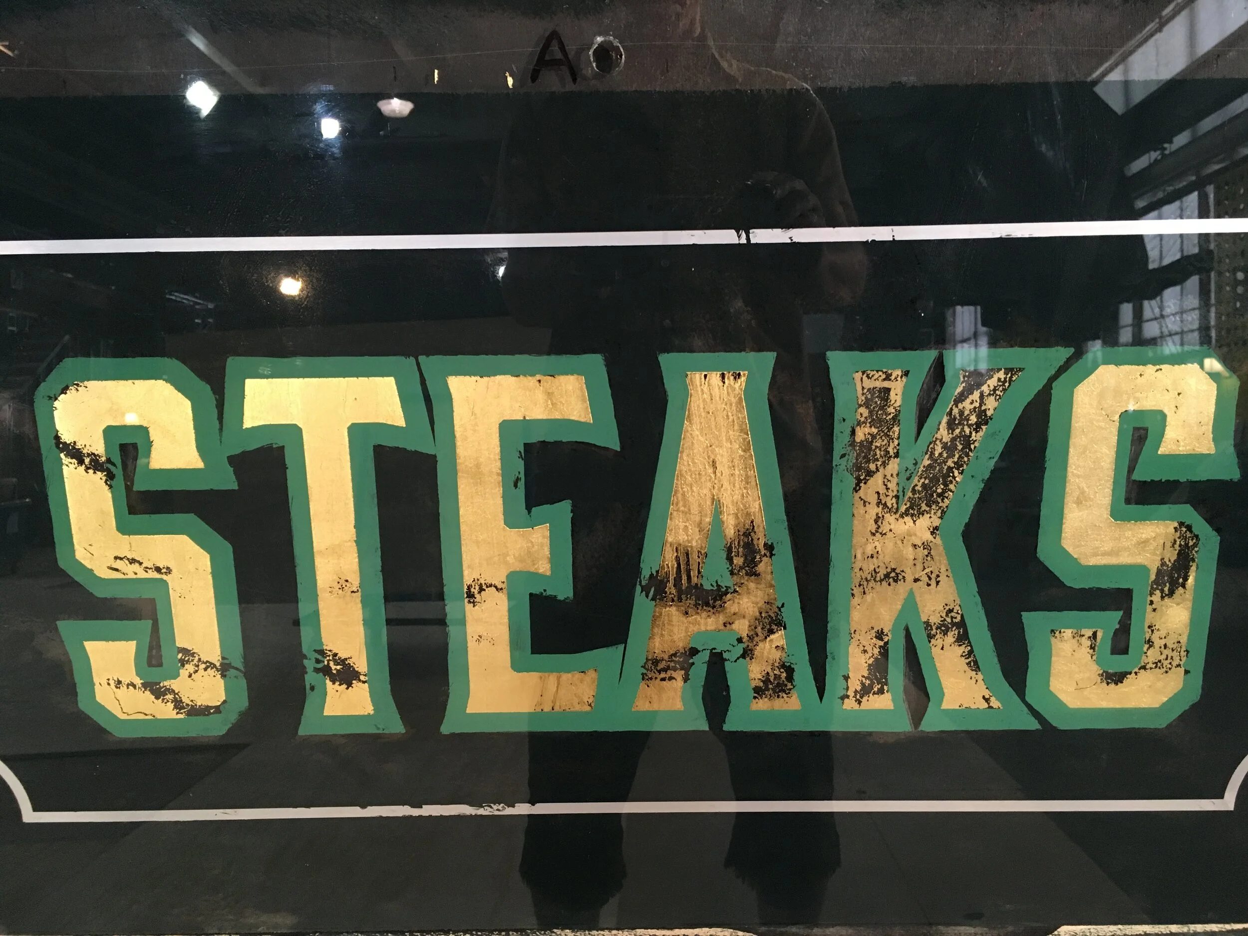  WEST SIDE STORY: AGED GOLD LEAF SIGNAGE (DETAIL)  