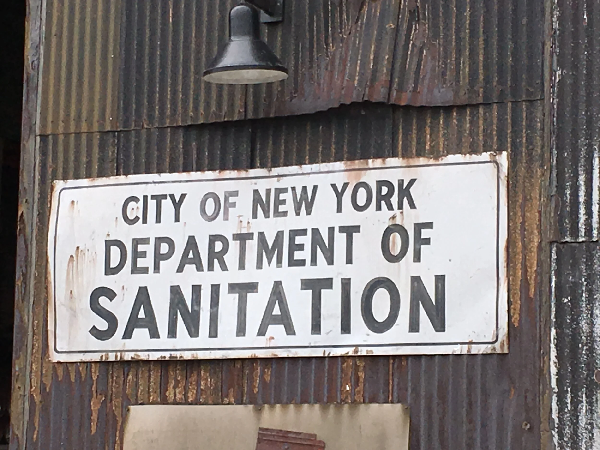 WEST SIDE STORY: PAINTED AND AGED LOCATION SIGN  