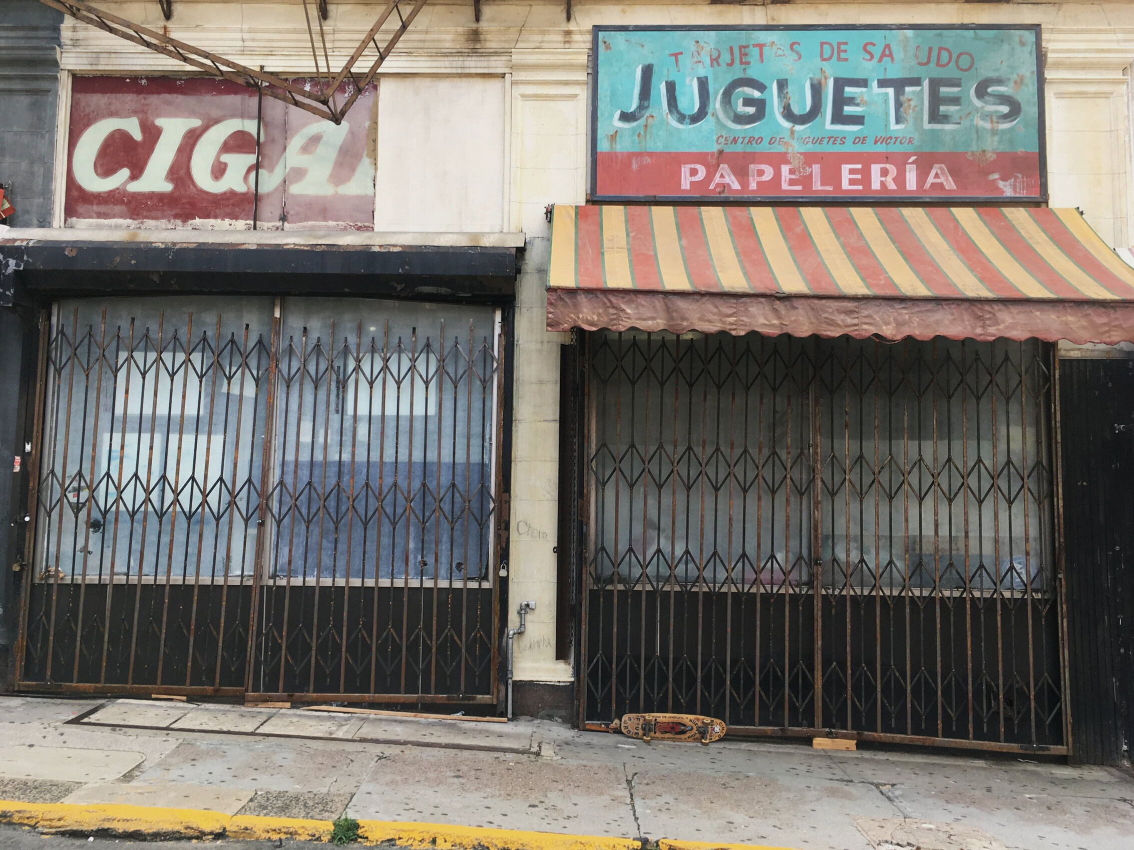  WEST SIDE STORY: JUGUETES AND OTHER OF MY PAINTED AND AGED SIGNS + AWNINGS WORK ON LOCATION  
