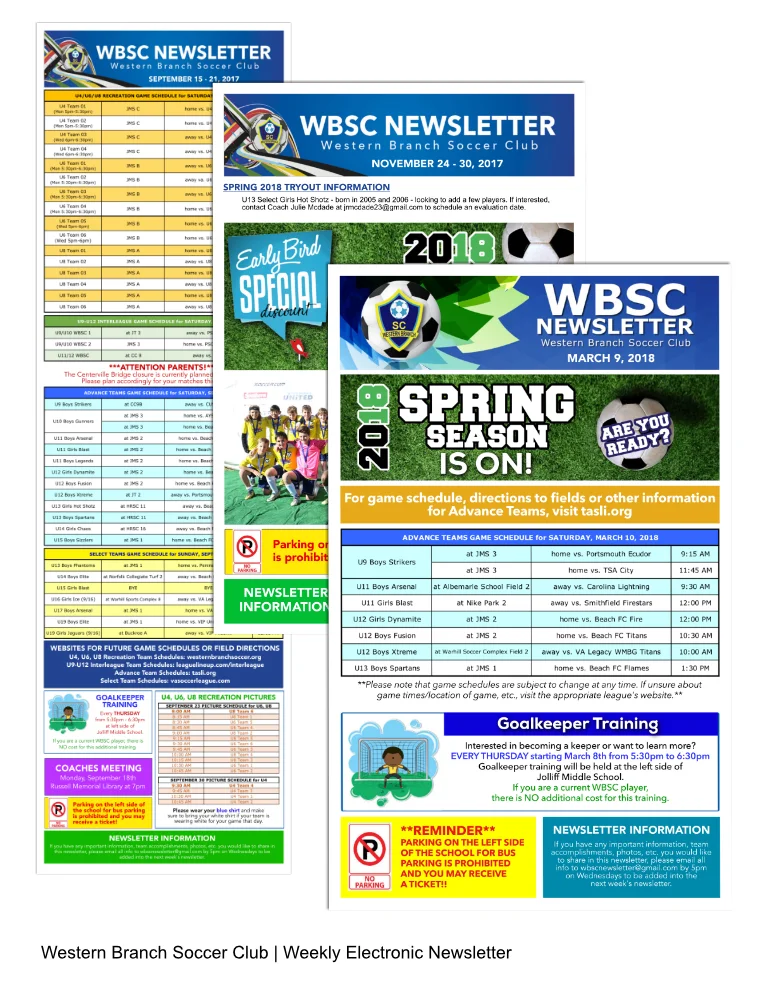 Western Branch Soccer Club: Weekly Newsletter