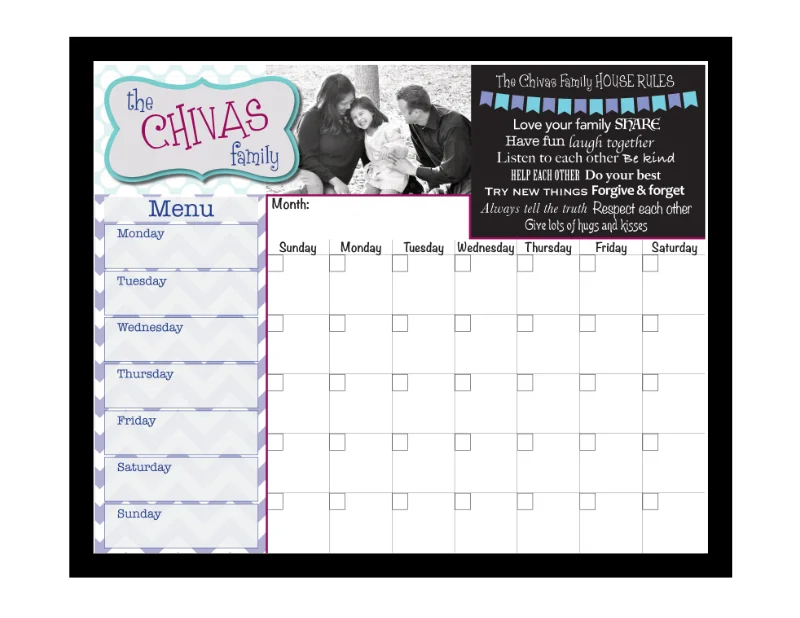 Family Calendar Design