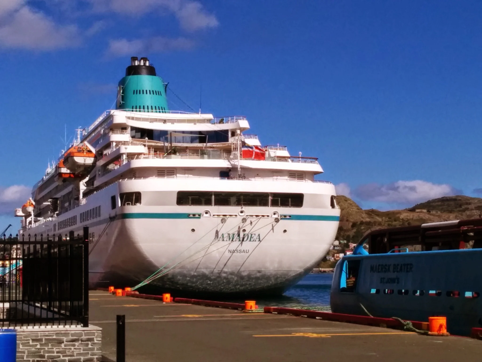 The Amadea moored in St. John's. Photo by Heather Elliott.