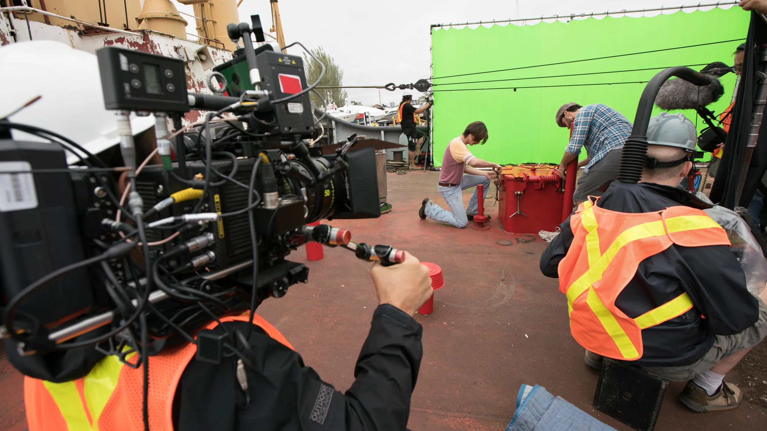 Behind the scenes of #DisastersatSea. Image from Discovery Channel.