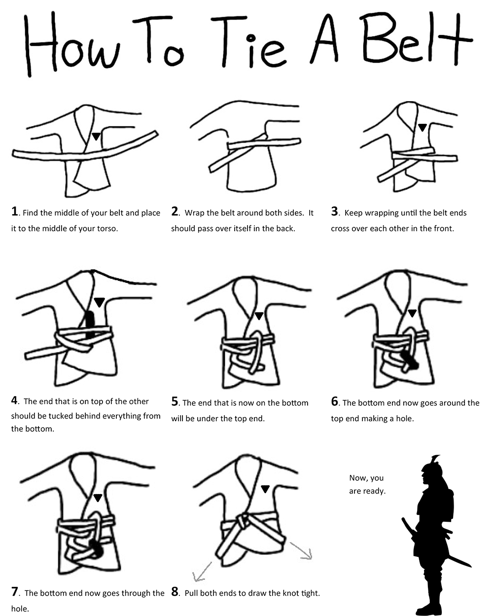 how to tie a jiu jitsu belt step by step