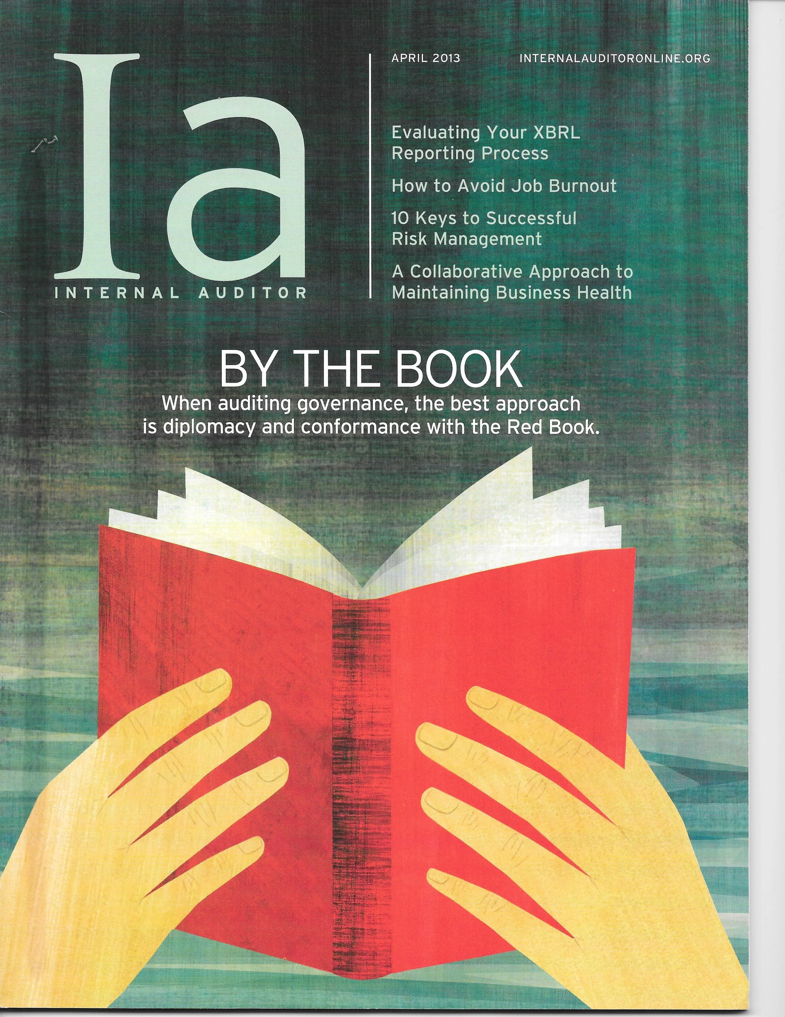 Shelton Article on CAE Employment Contracts "Get It In Writing" Published in the April 2013 IIA Internal Auditor Journal