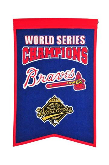Atlanta Braves 1-time World Series Championship Wool Blend Banner — On The  Ball Sports