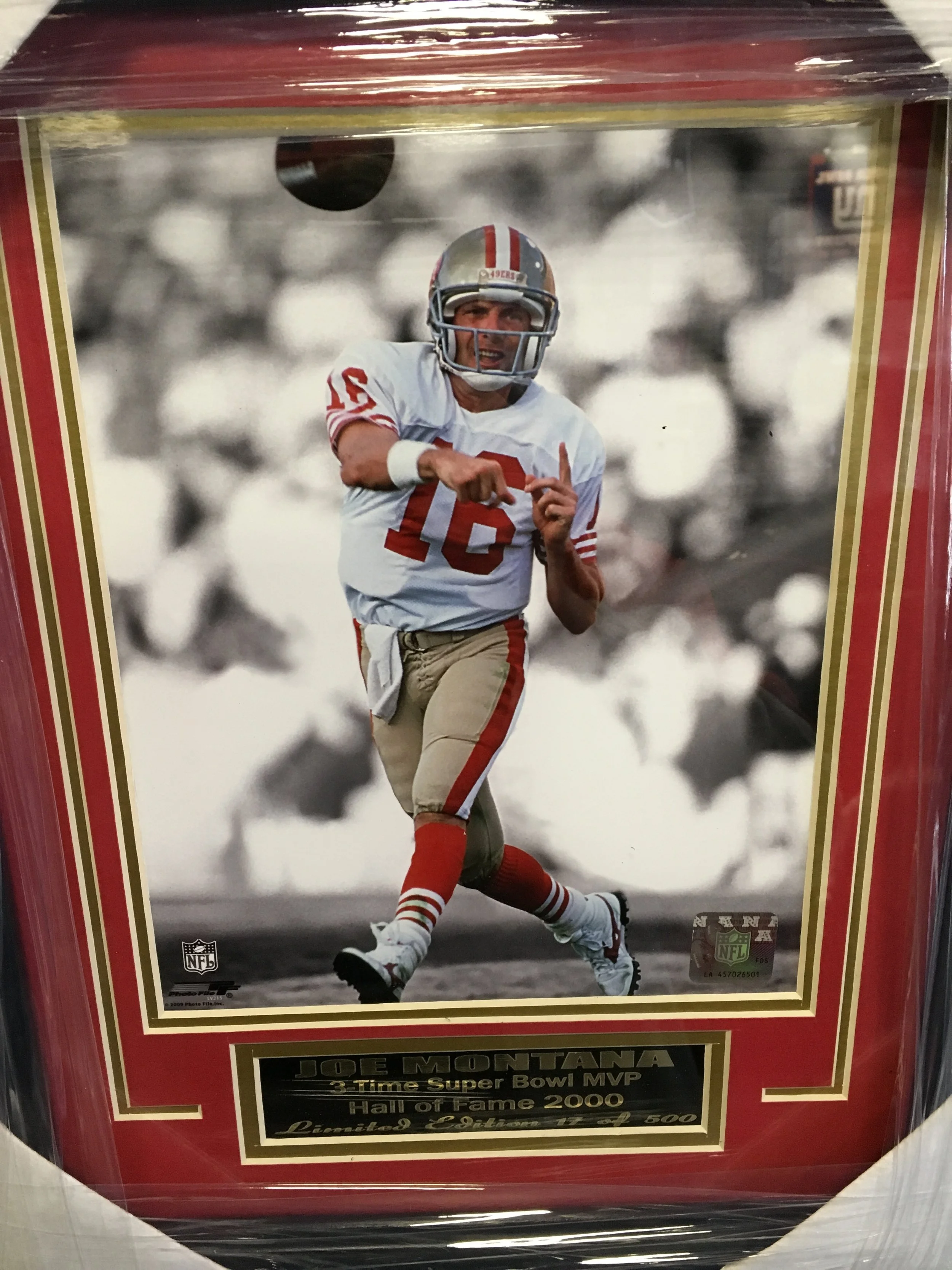 Joe Montana San Francisco 49ers Framed Matted Serial Numbered Picture