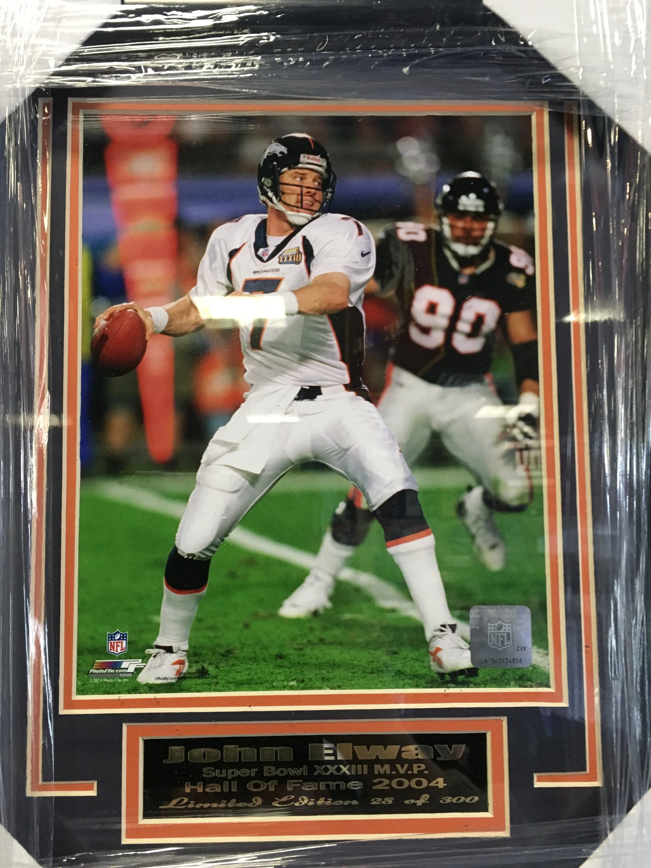John Elway Denver Broncos Framed Matted Serial Numbered Picture