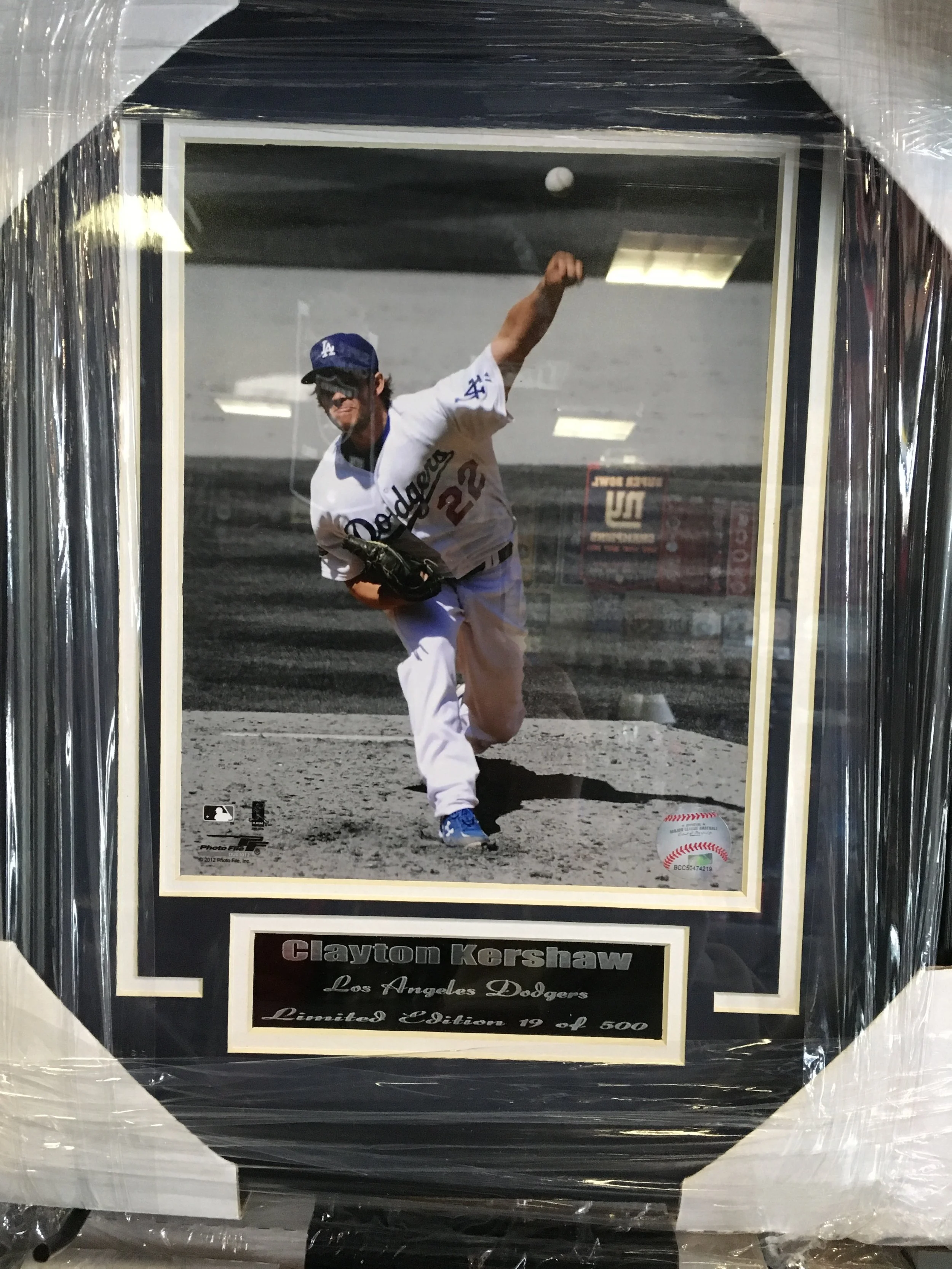 Clayton Keyshaw Los Angles Dodgers Framed Matted Serial Numbered Picture