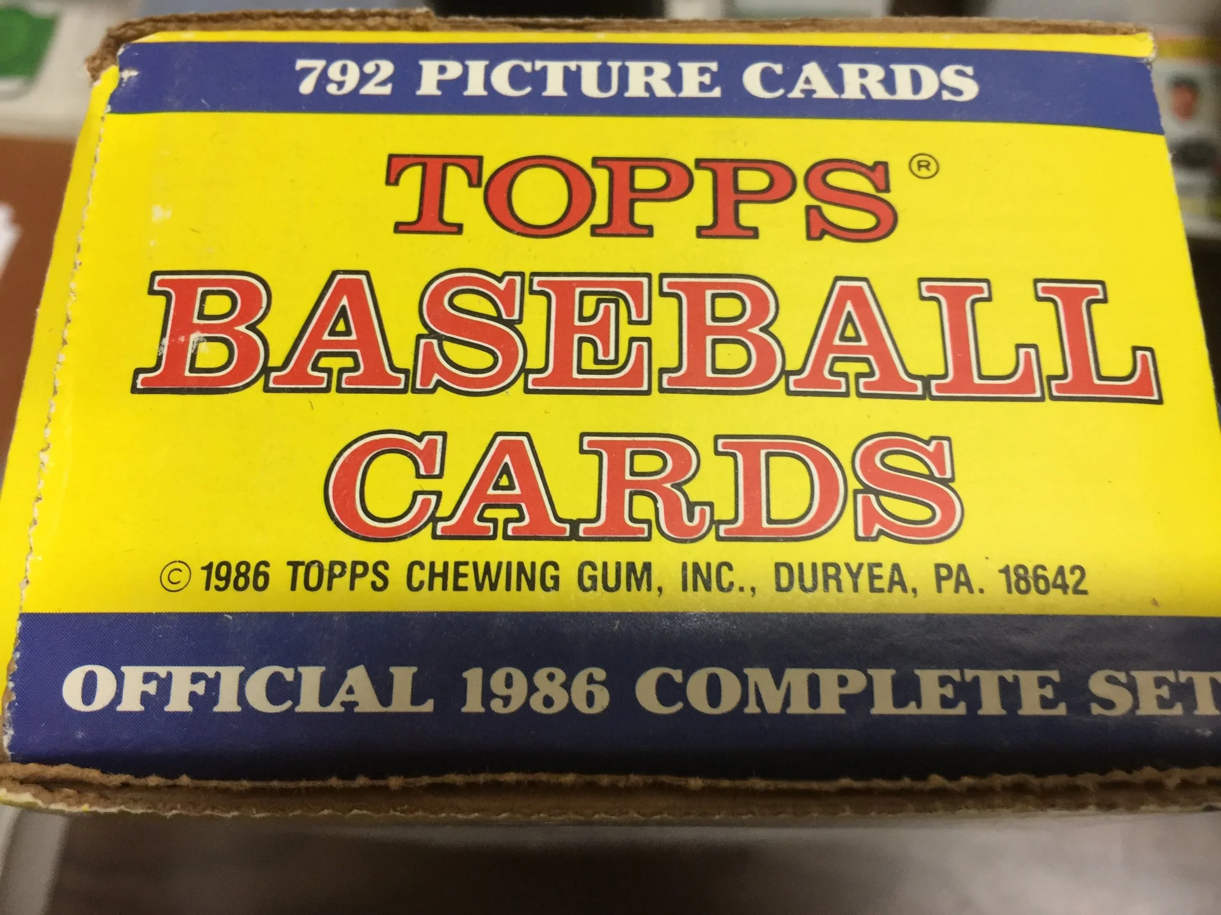 1986 Topps Factory Baseball Card Set 792 Cards