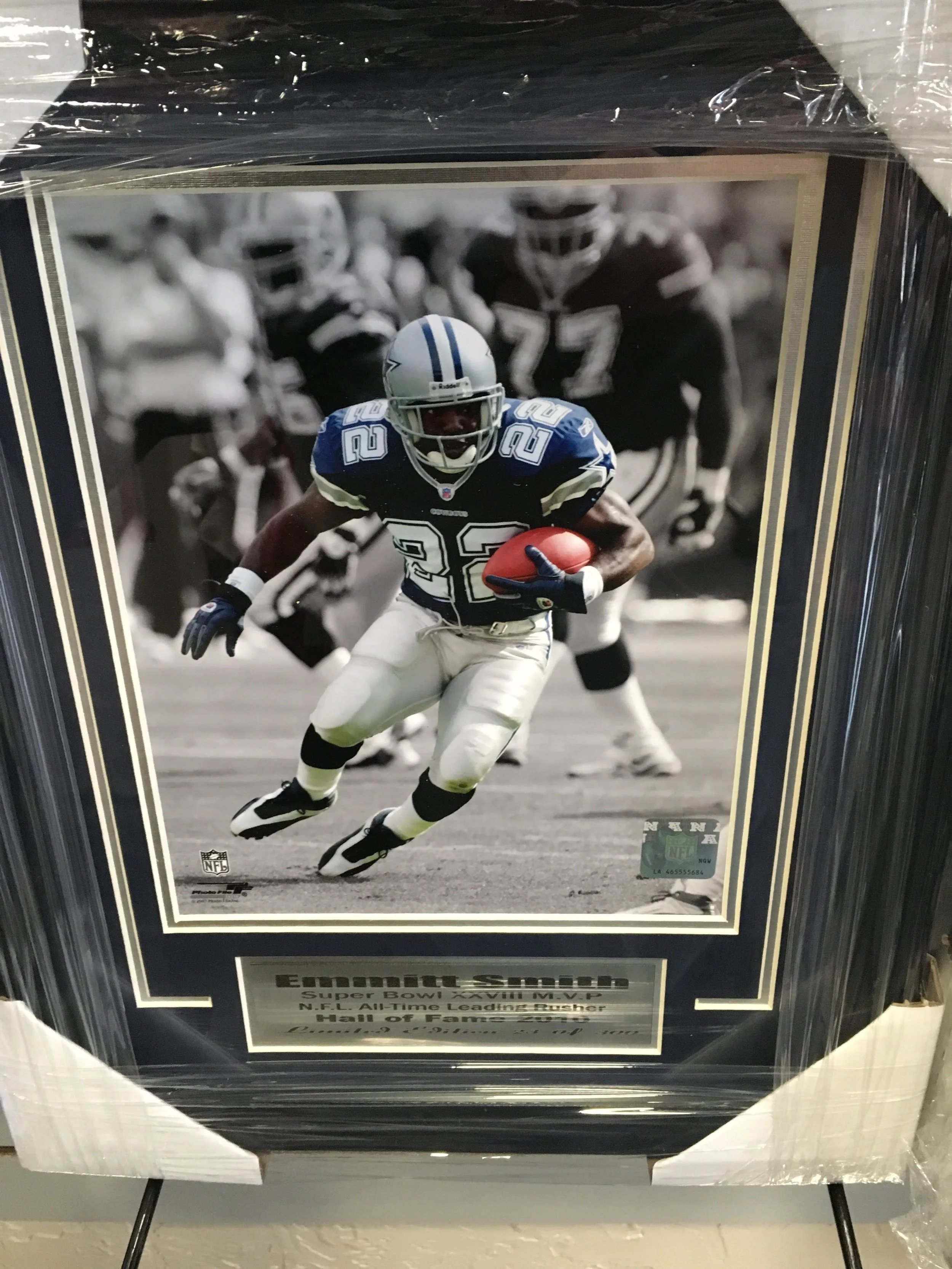 Emmitt Smith Dallas Cowboys Framed Matted Serial Numbered Picture
