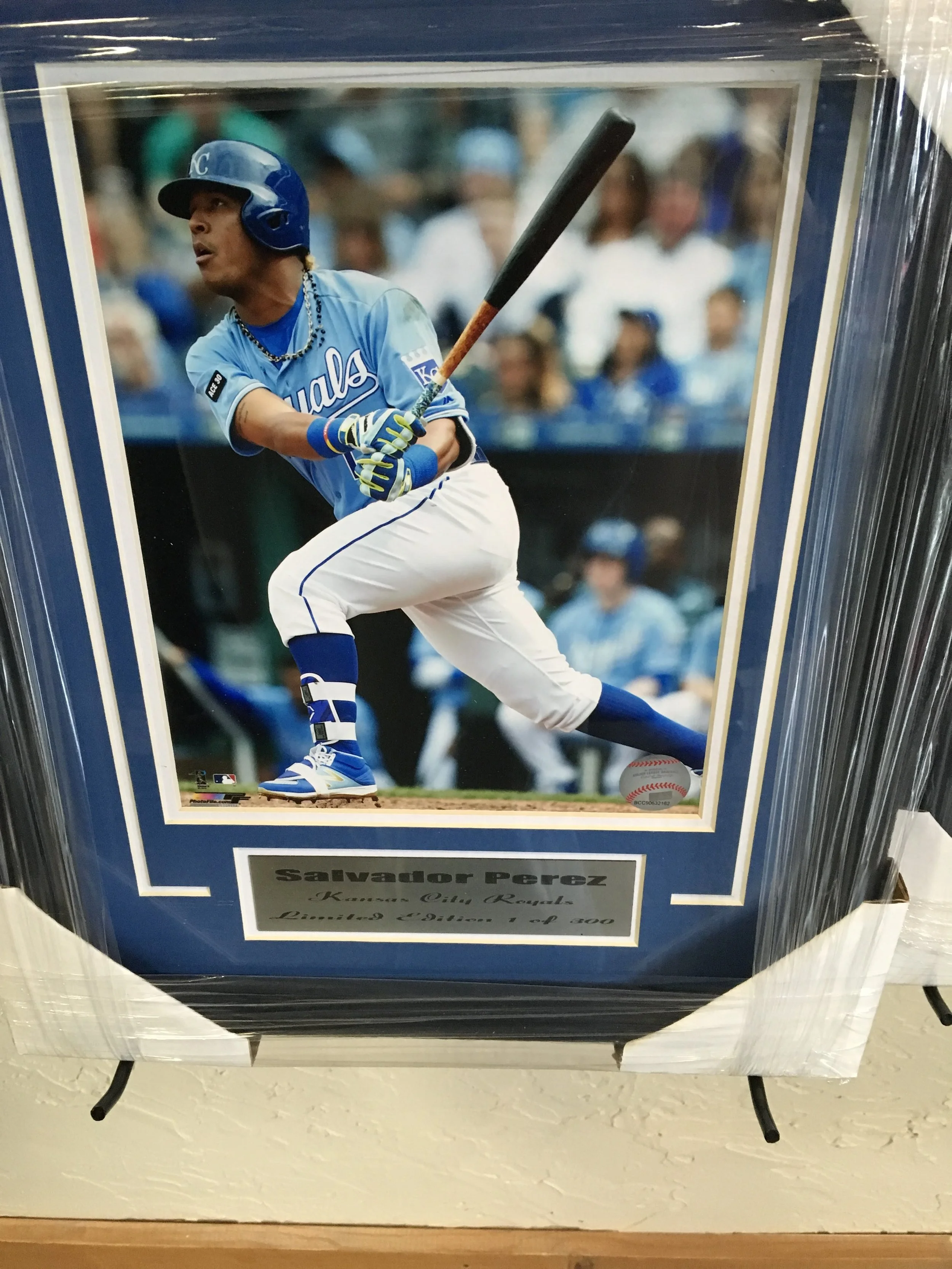 Salvador Perez Kansas City Royals Framed Matted Serial Numbered Picture