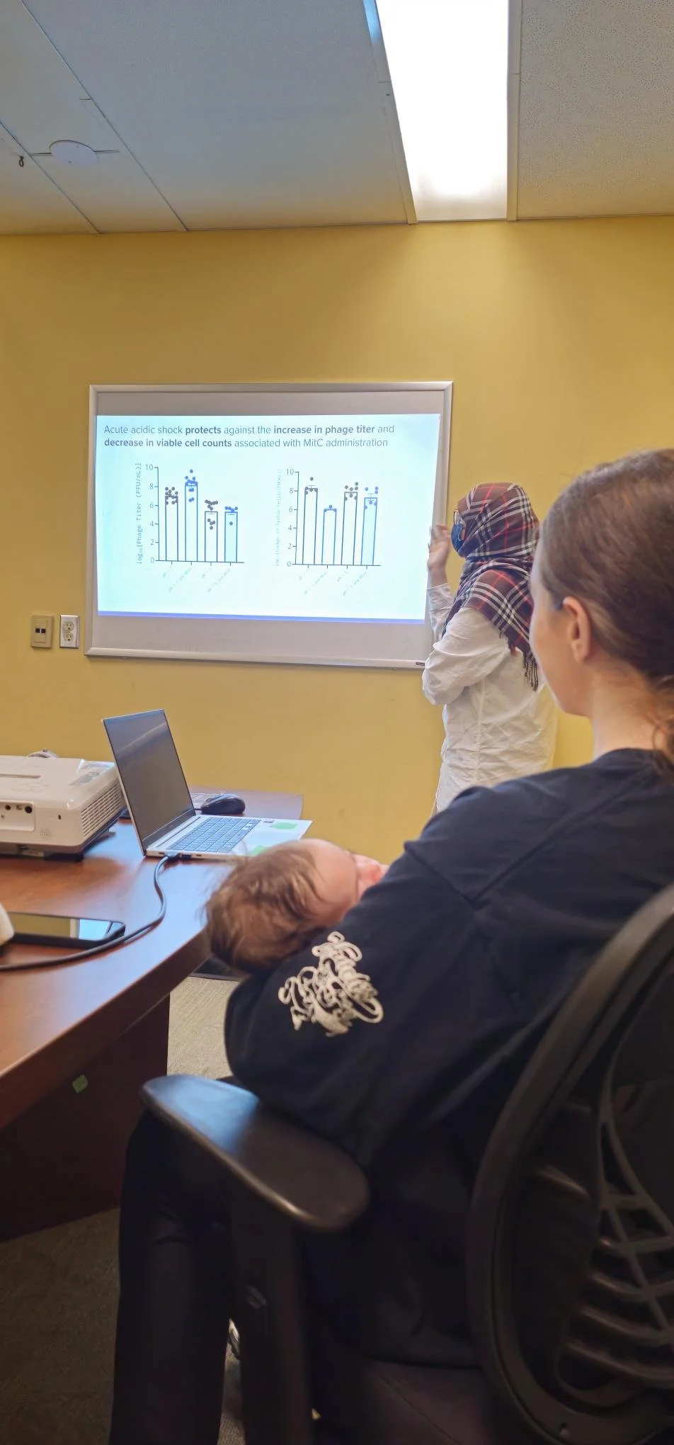 Look: L is at Lab Meeting