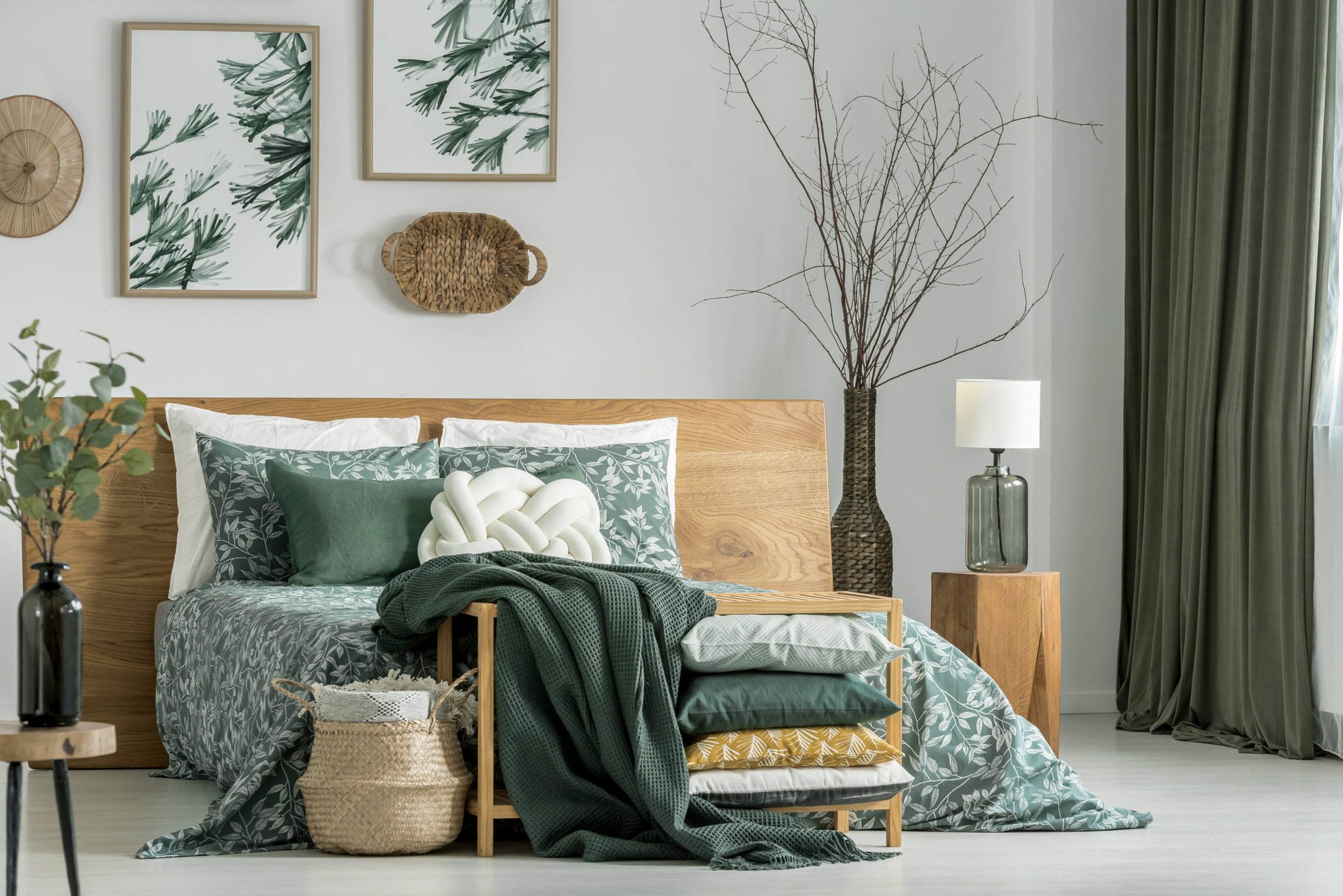 Wooden Bed w_Green Accents.jpg