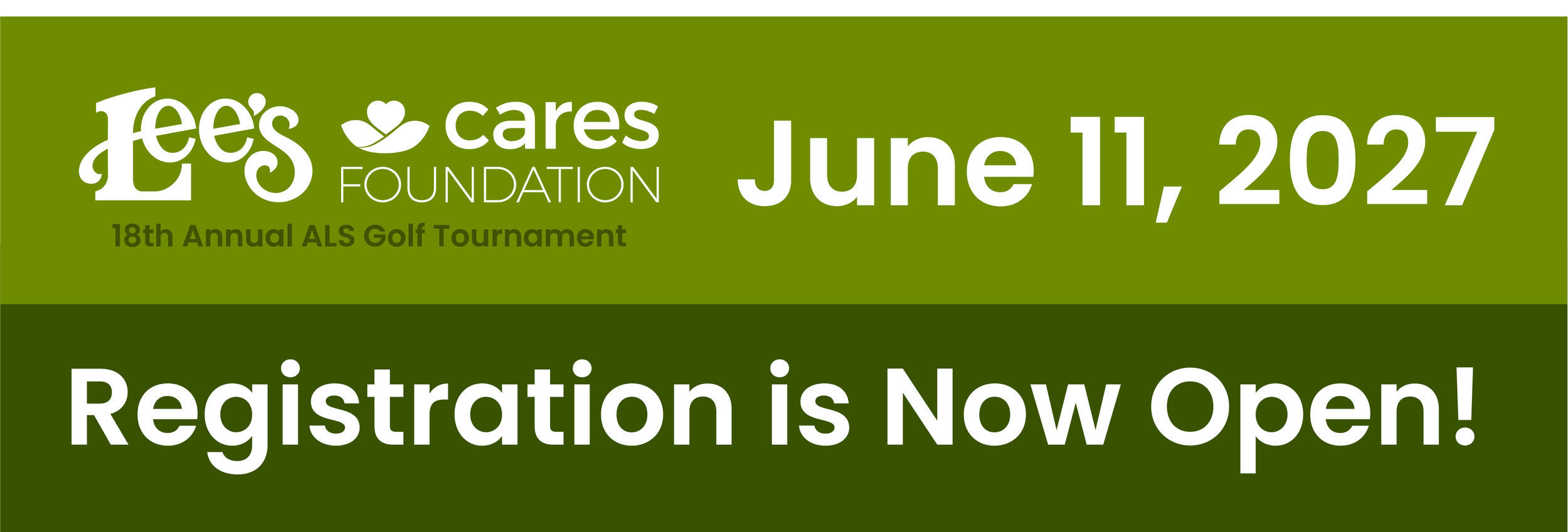 Lee's Cares Foundation 18th Annual ALS Golf Tournament June 11, 2027, Registration is Now Open
