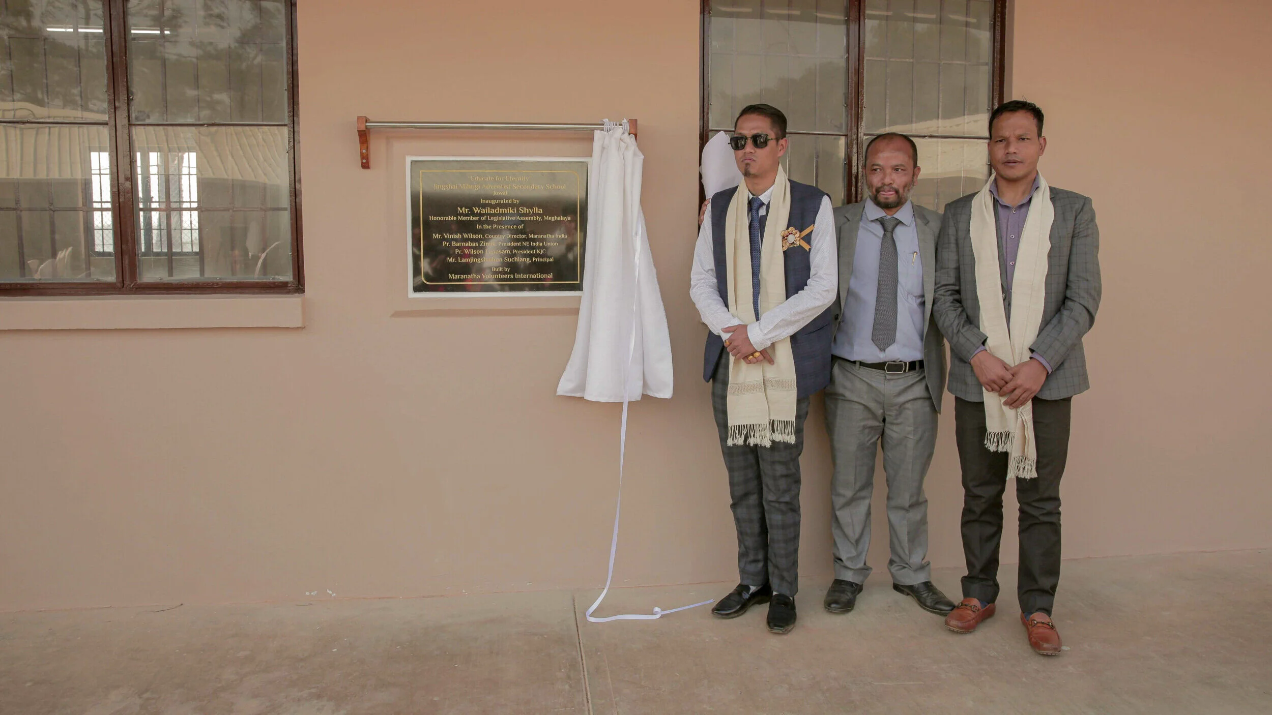 First from Left Mr. Wailadmiki Shylla Honourable Member of Legislative Assembly, Meghalaya