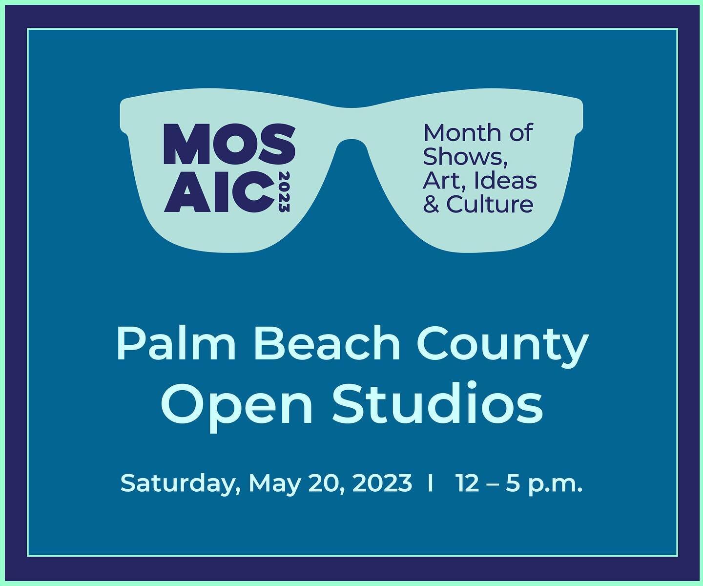 ‼️‼️‼️‼️
Eager to see what goes on inside my studio? On May 20, I&rsquo;m inviting you to come see it as part of Palm Beach County Open Studios from 12-5 p.m. See other participating artists at mosaicpbc.com! #mosaicpbc #palmbeachculture