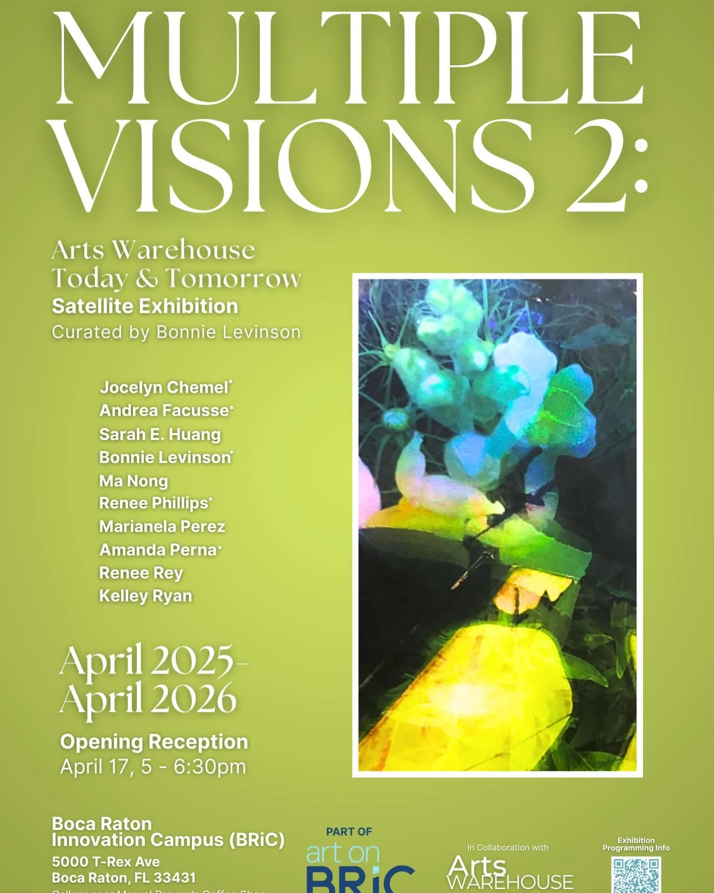 COME JOIN US for the opening reception on April 17th!
@artswarehousedelray satellite exhibit @artonbricwalls
