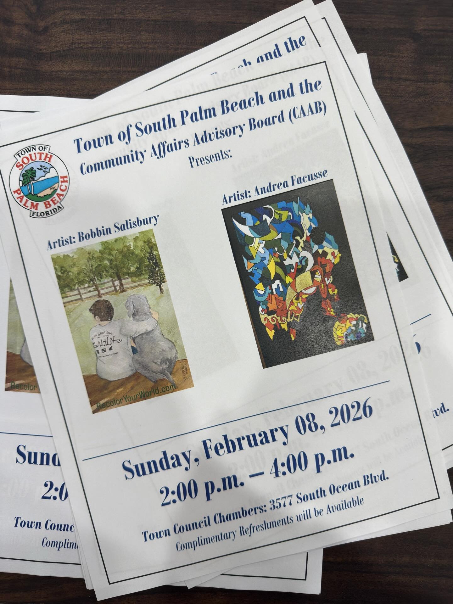 I was invited by the Town of South Palm Beach to showcase some of my artwork. I am very grateful to meet so many kind hearted people and to share my art at their Town Hall.  #southpalmbeach #artist #exhibit