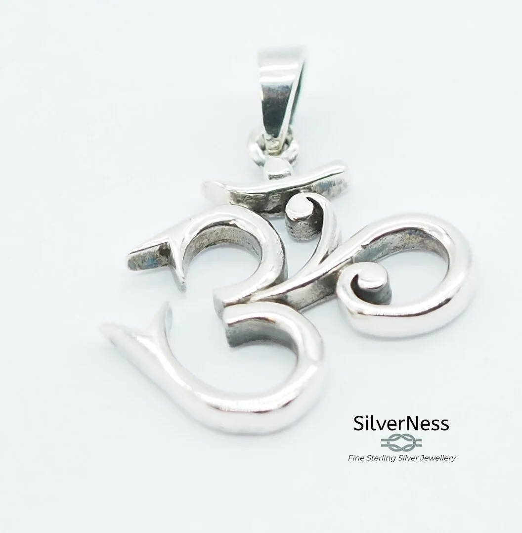 SilverNess Jewellery Om Pendant: 925 