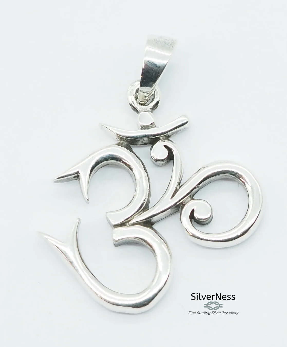 SilverNess Jewellery Om Pendant: 925 