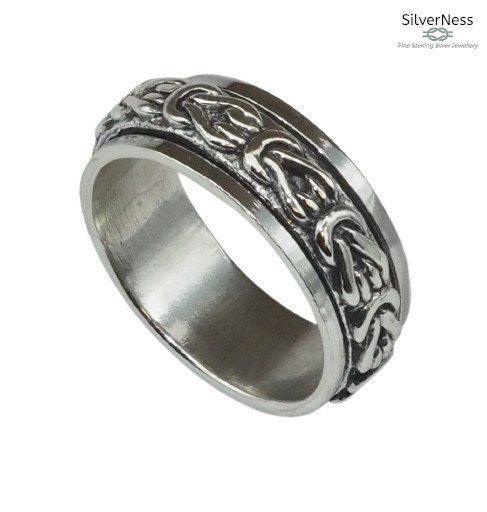 925 Sterling Silver Lizard Ring SilverNess Men's Jewellery 