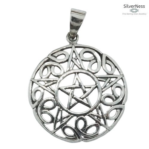 Buy Moon Phases Pentagram Pendant STERLING SILVER 925 Star Energy Balance  Zodiac Signs Astrology Sacred Symbols Talisman Amulet Online in India - Etsy