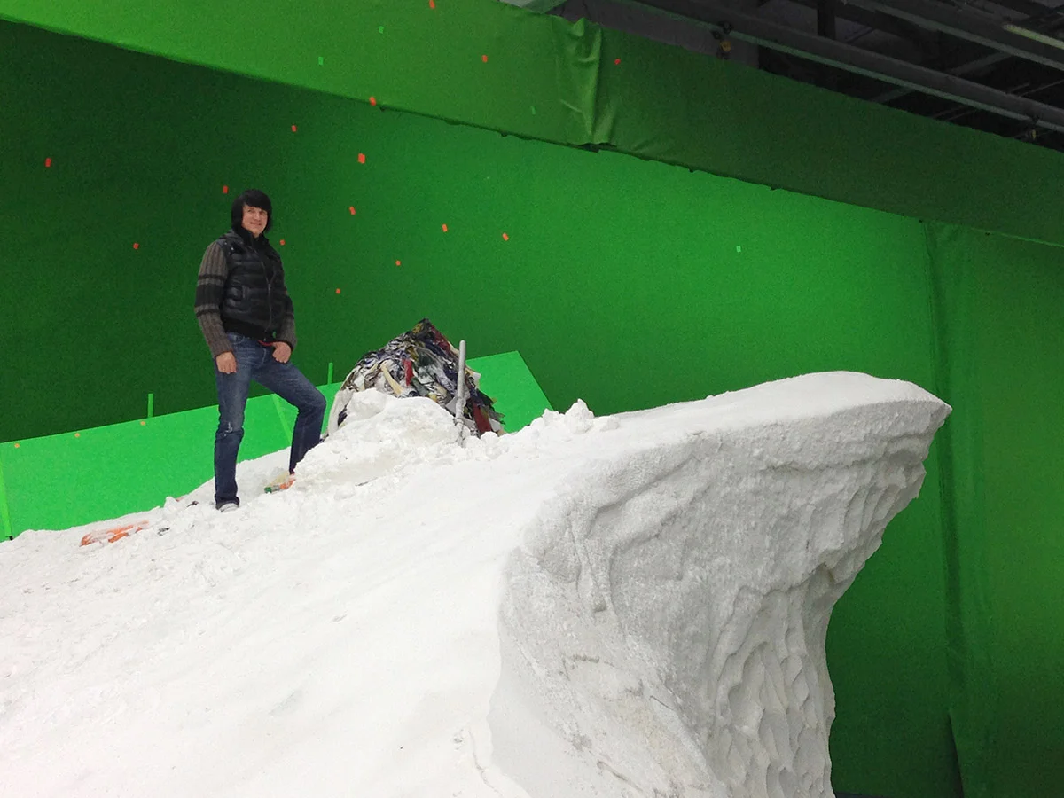 The Summit: At the top of Everest on the Bond Stage at Pinewood Studios.