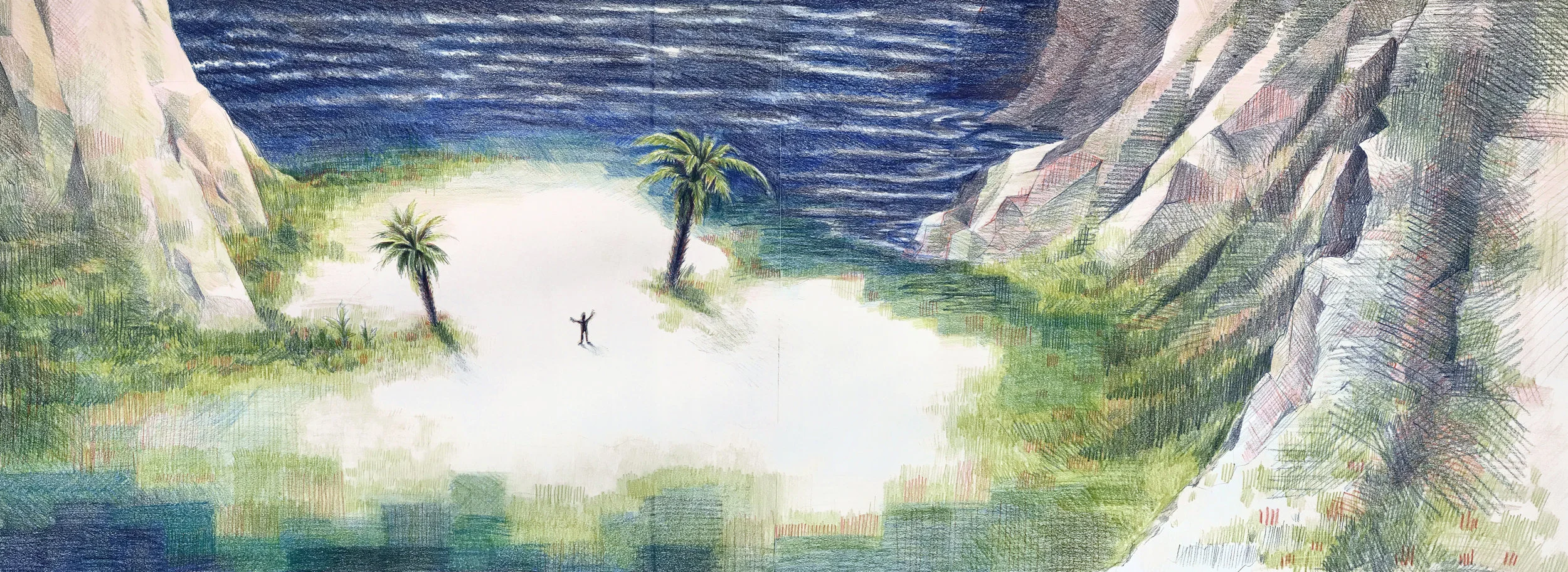  Small! Colored pencil (60”x 22”) 