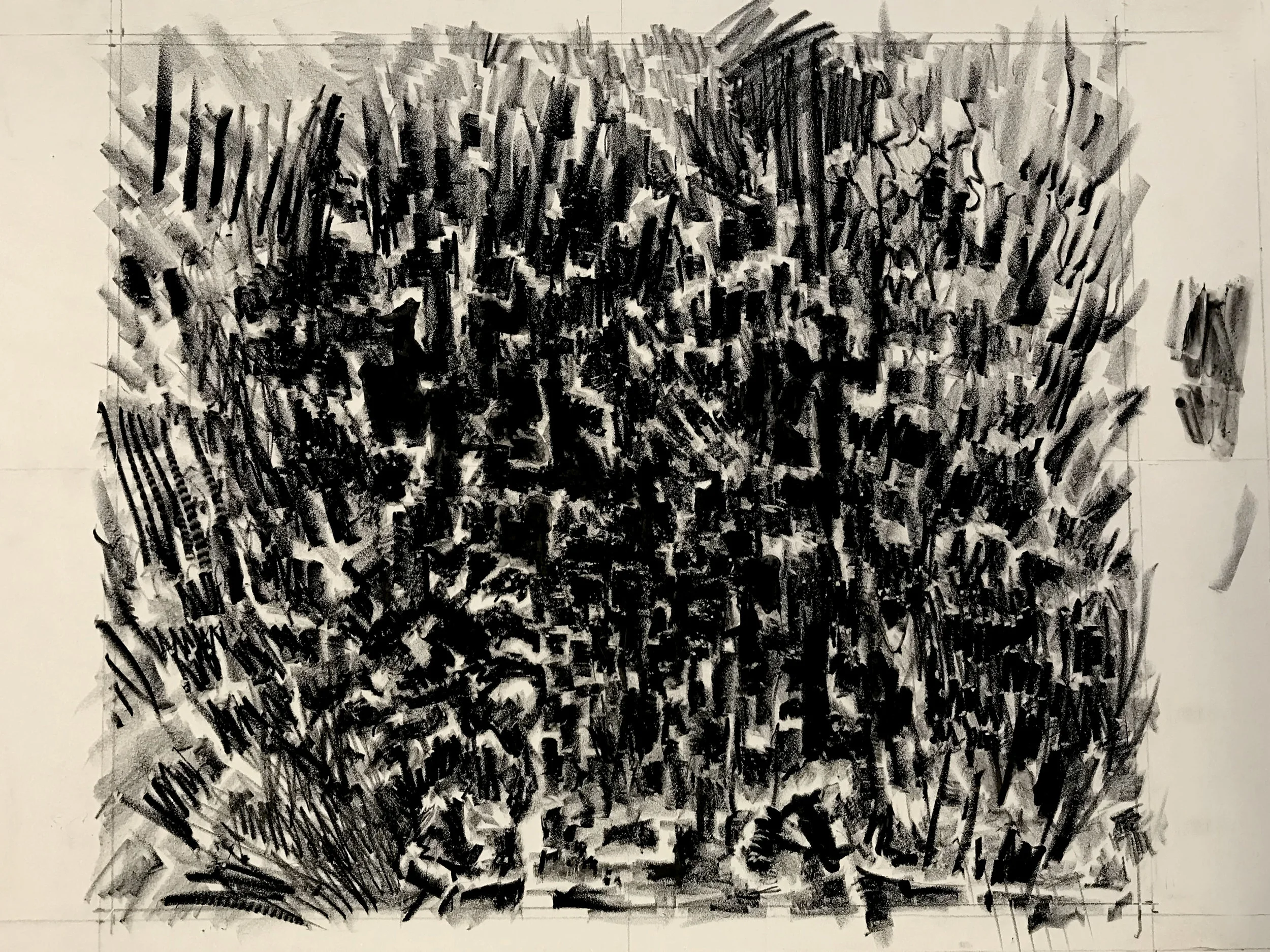 lithographic crayon on limestone