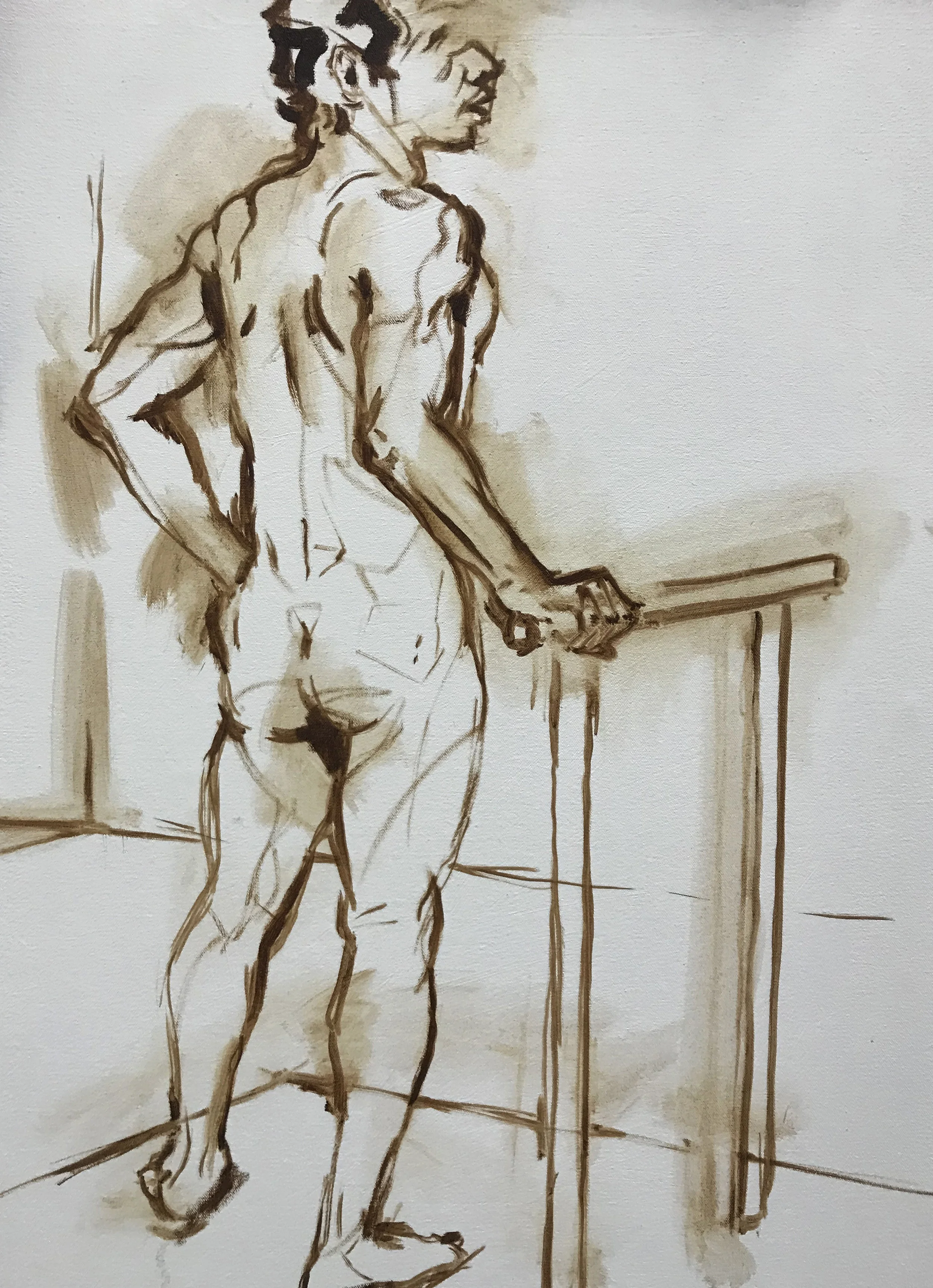 Kevin, unfinished oil on canvas
