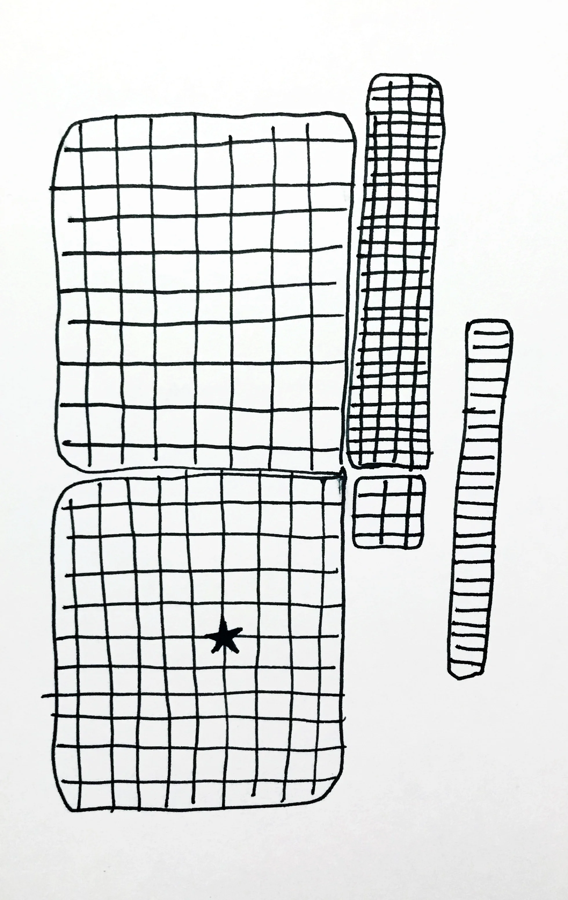 abstracted study pen + ink