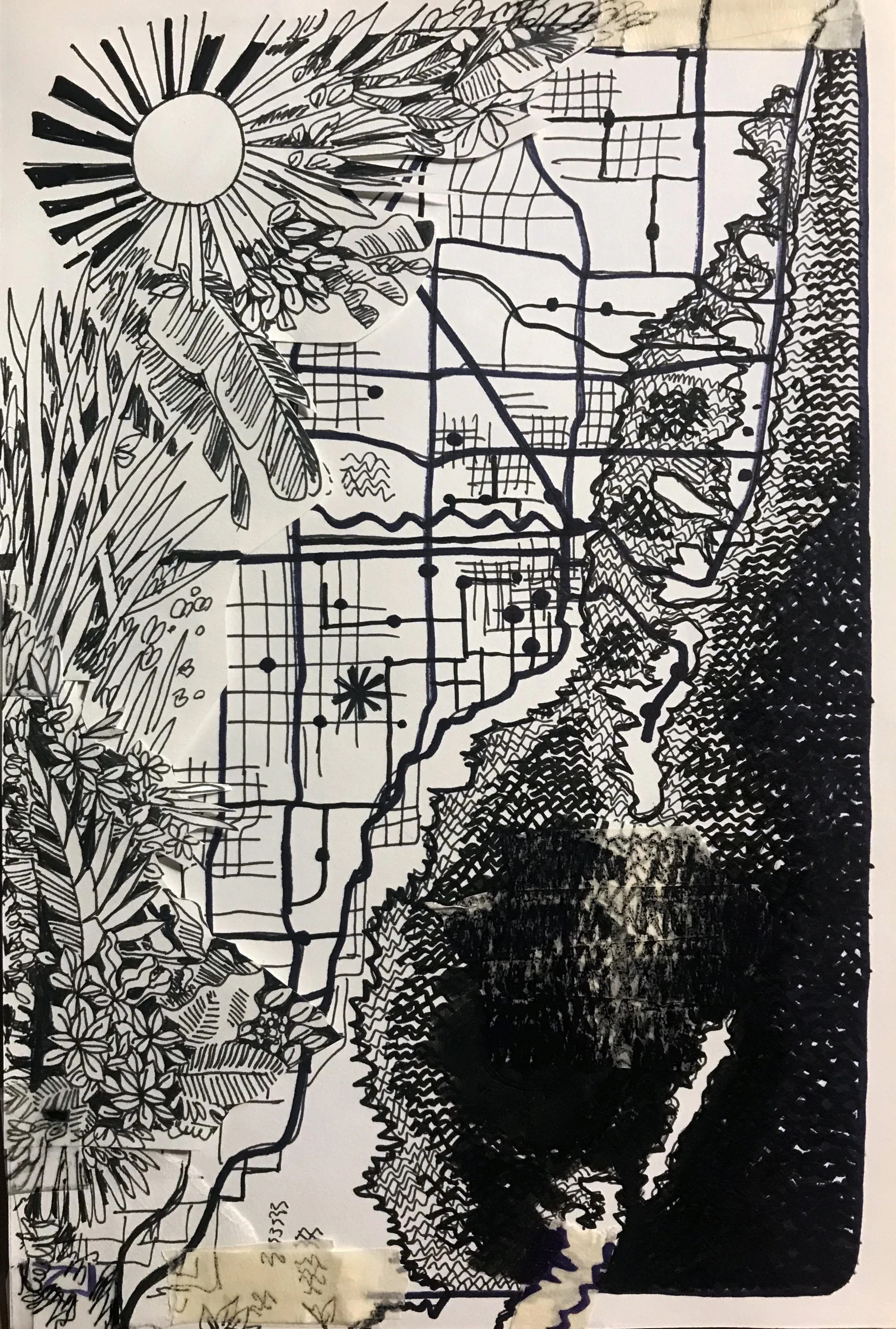 early study pen + ink