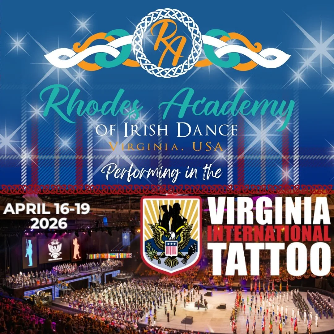 Excited to announce that Rhodes Acadmey will be performing in the 2026 Virginia International Tattoo!! ✨🇮🇪✨🏴✨🇺🇸✨
It’s such a honor to be part of this amazing cast of 800 performers from across the globe as we celebrate the 250