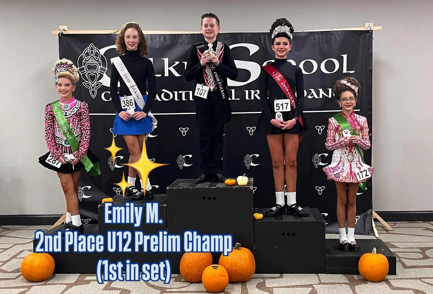 🍁Feis Culkin 2005🍁
Great dancing from our RAID dancers today! Good work everyone, keep up the hard work. Bring on day 2!! 
1st place crew!! ✨
Ellie R. 🥇 Adv. beginner HP
Juniper D. 🥇 Adv. Beginner TJ
Aibhlyn W. 🥇 Adv. Beginner Reel
Benton 🥇🥇