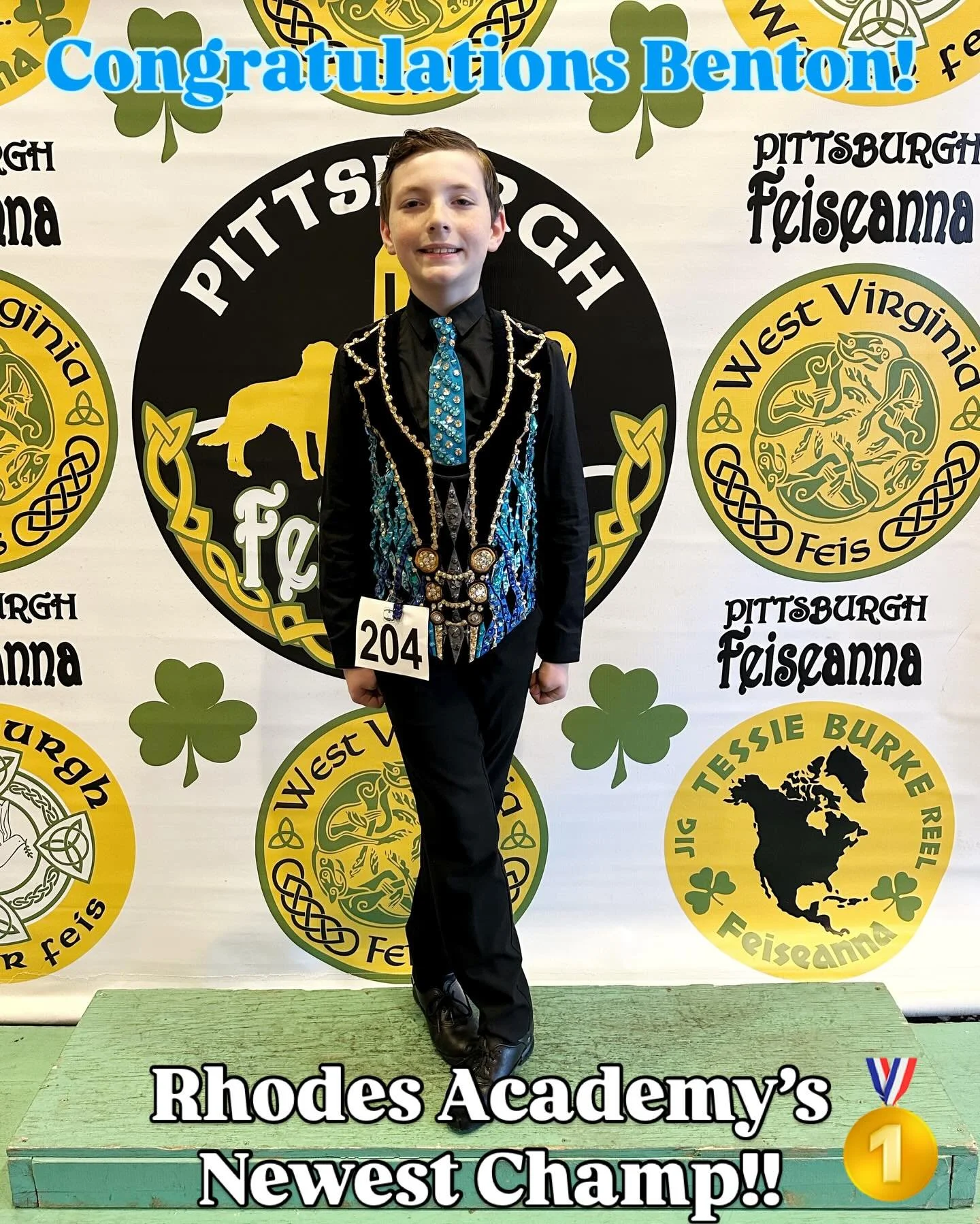 ✨Congratulations Benton Francisco! ✨

Benton traveled up to the Pittsburgh Winter Feis and earned himself two first in his last Prizewinner dance! He is RAIDs newest champ. Great Job Benton, we are so excited for you!! What a way to finish out the ye
