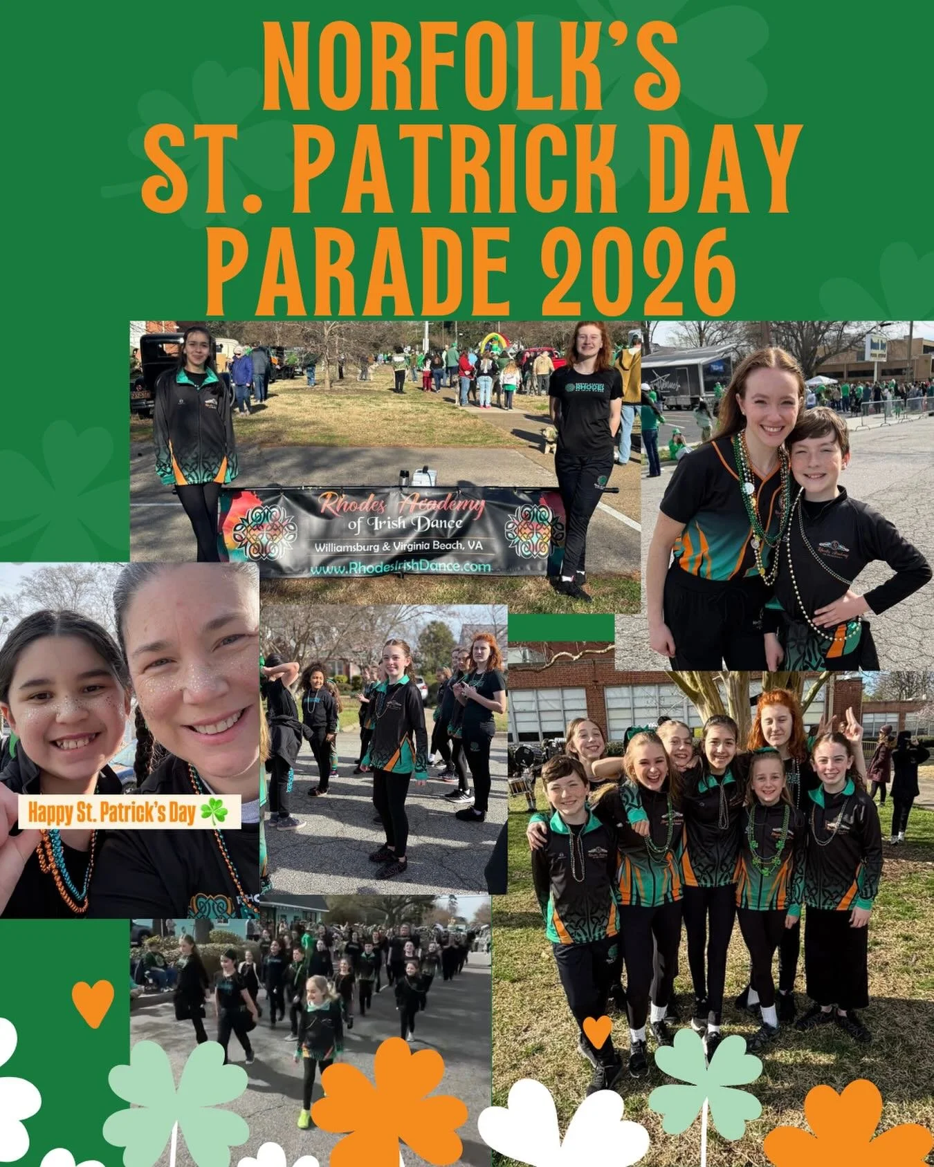 Top of the Mornin&rsquo;!! ☘️☀️ 

RAID representing at Norfolk&rsquo;s St. Patrick&rsquo;s Day Parade!! Love seeing all the smiling faces, way to go dancers!! 

Way to rally! ❤️ @kellanngould