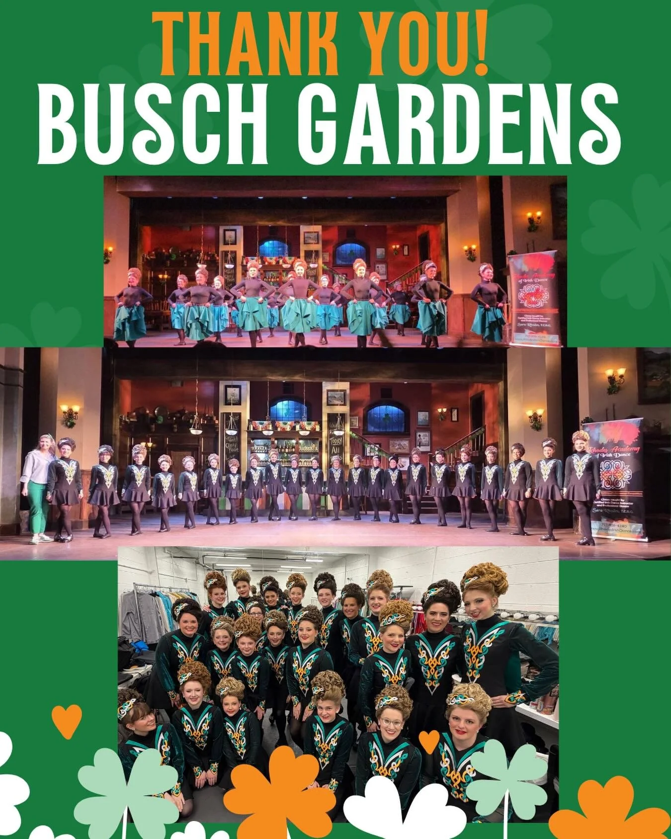 Celebrating St. Patrick&rsquo;s day at Busch Gardens! ☘️🇮🇪

An early day for our champ dancers but soooo worth it! Great day for some dancing at the Abbey Stone. Amazing job dancers, proud of you!! 

Thank you @buschgardensva for having us! 

@prim