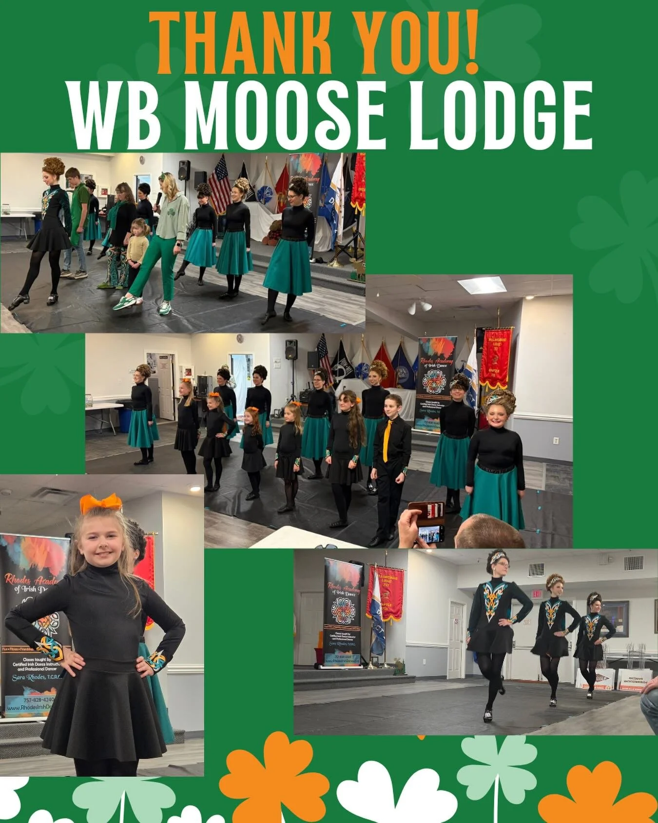 We finished our WB tour last night with the great group at the Moose Lodge! 🫎☘️

Rhodes Acadmey is so greatful to return for another year for the members of the WB Moose Lodge 757. We appreciate all the support towards the school and the dancers ❤️ 