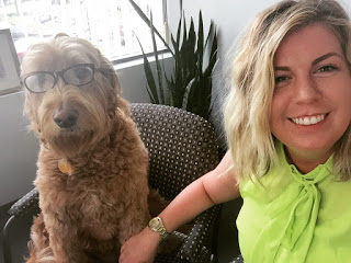 Phoebe Cosgrove, the family's dog and accountant (J/K!)