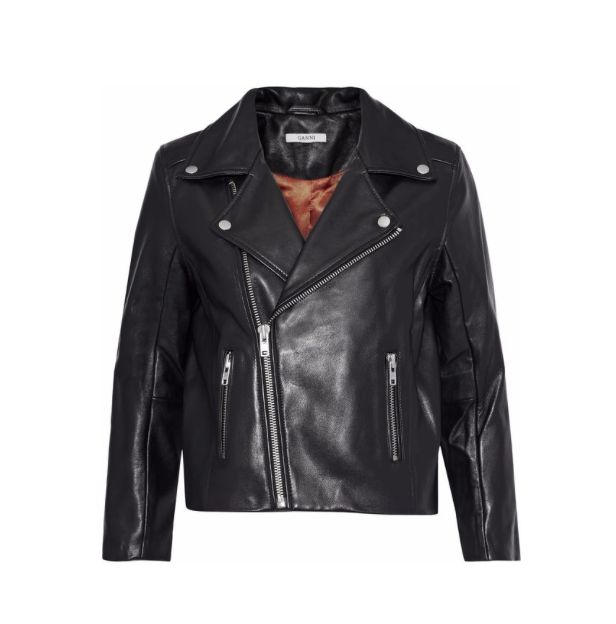 Ganni leather jacket, $405