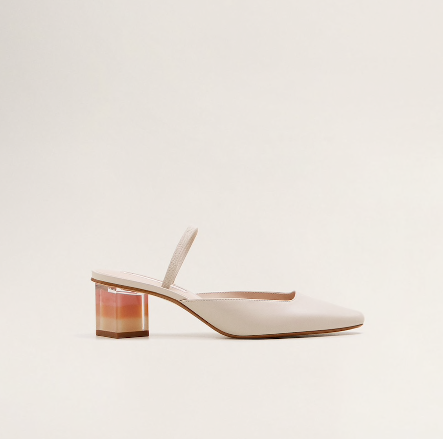   MANGO leather slingbaks, $167.25  