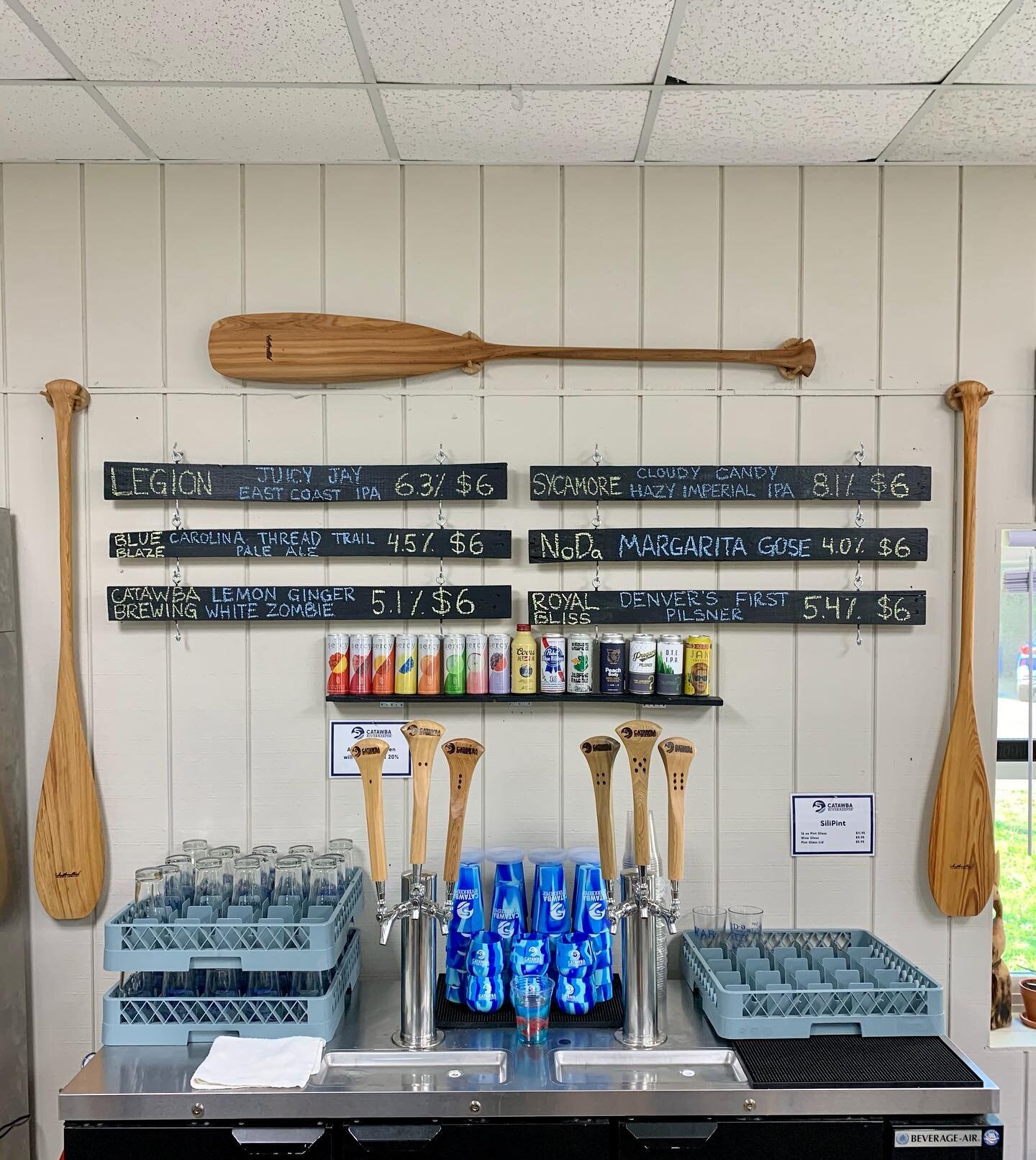 Excited to have a couple of paddles on display at the #catawbariverkeeper boathouse in McAdenville NC.  For anyone unfamiliar with them, the Catawba Riverkeeper helps protects our local waterways and Catawba River basin.  The boathouse is their new l