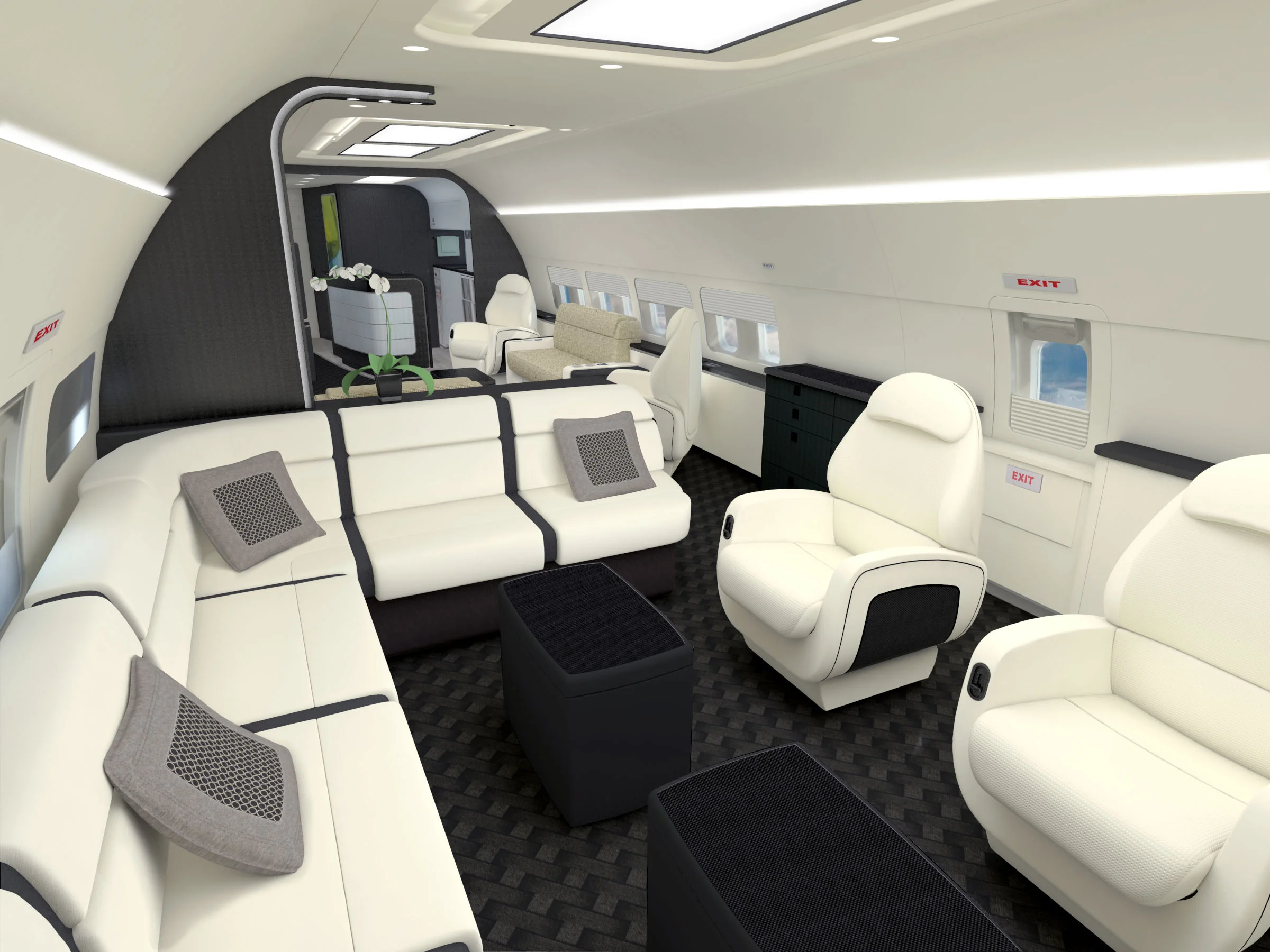 Boeing Business Jet Dining Concept