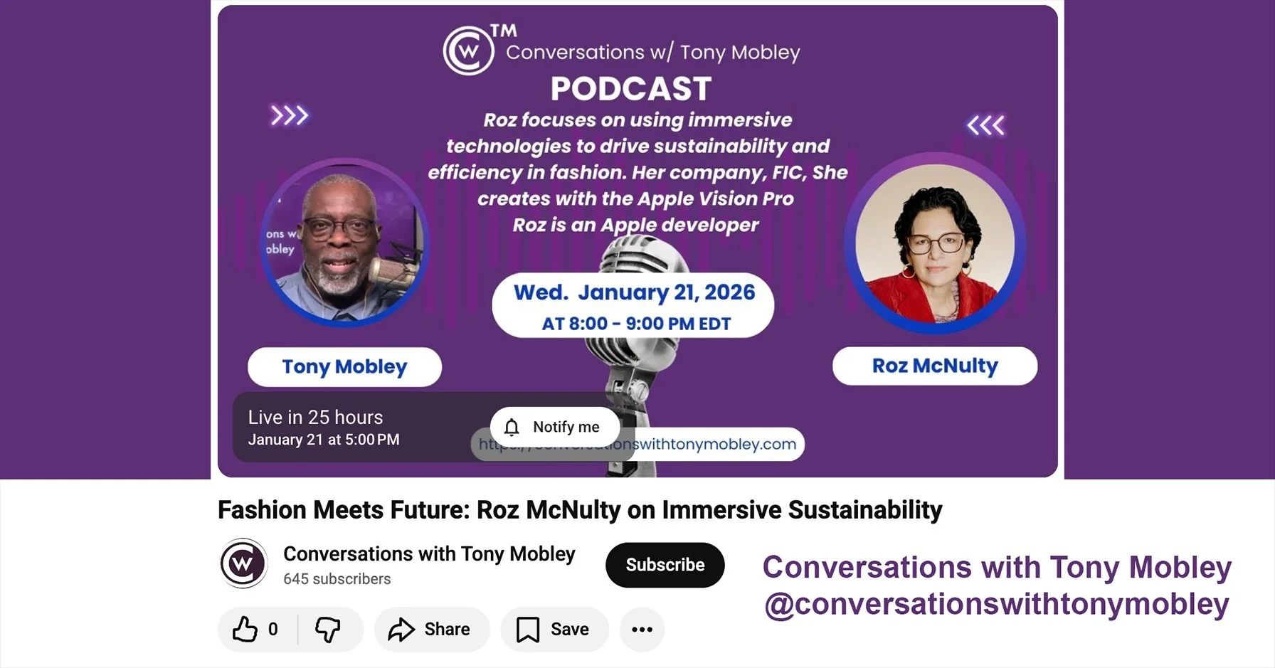 Conversations With Tony Mobley