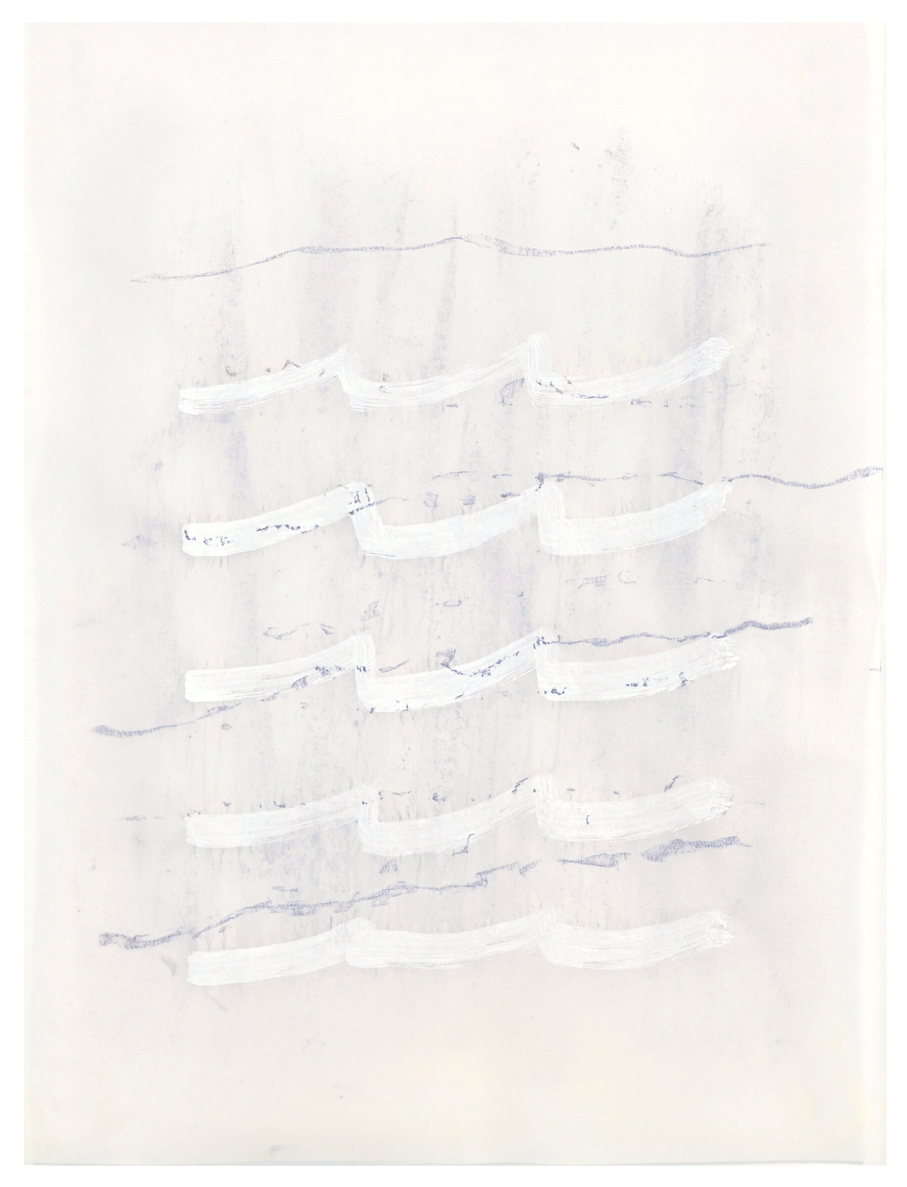   Translation &amp; Response No. 6,  pastel, gesso on vellum, 12 × 9 in, 2020   