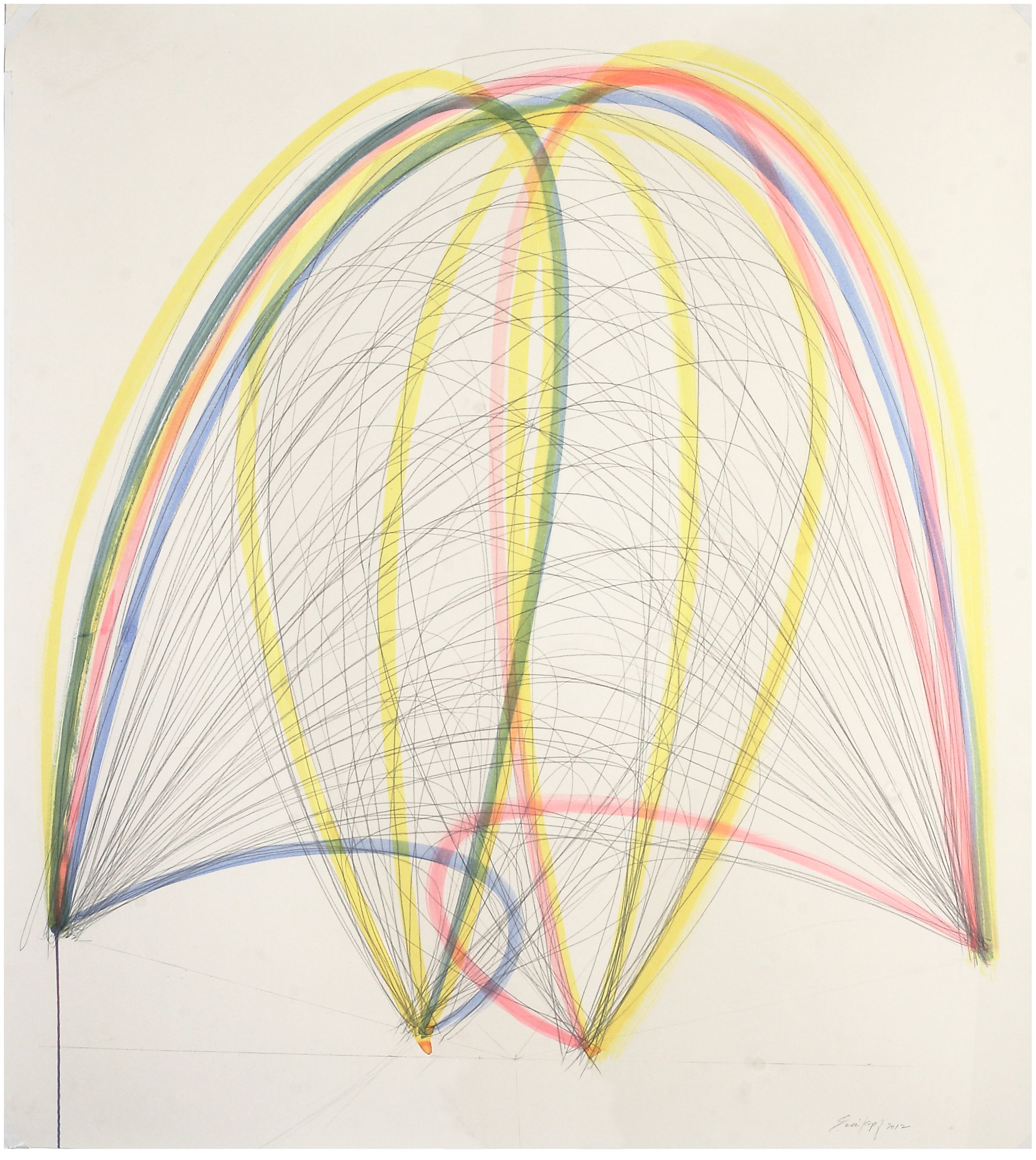   parachute,  watercolor, graphite on paper 30 x 22 in 
