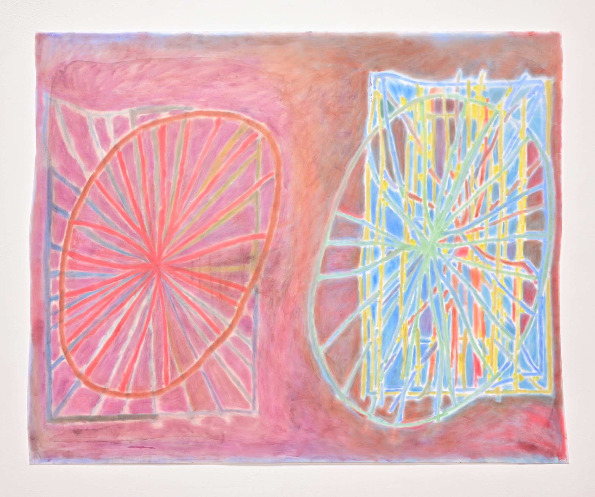   optic 1,  pastel on vellum, 49” x 38” 2023 