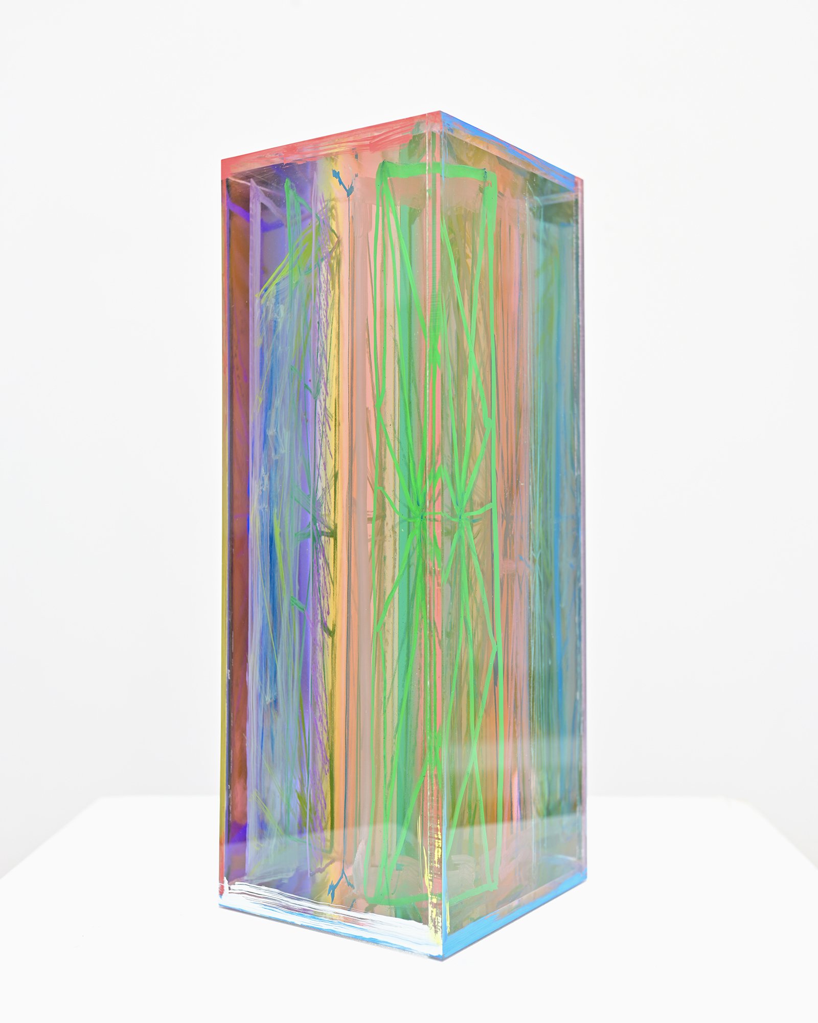   vision quest , resin, pastel, paint acrylic, 17 ½” x 7” x 7”,  2023 